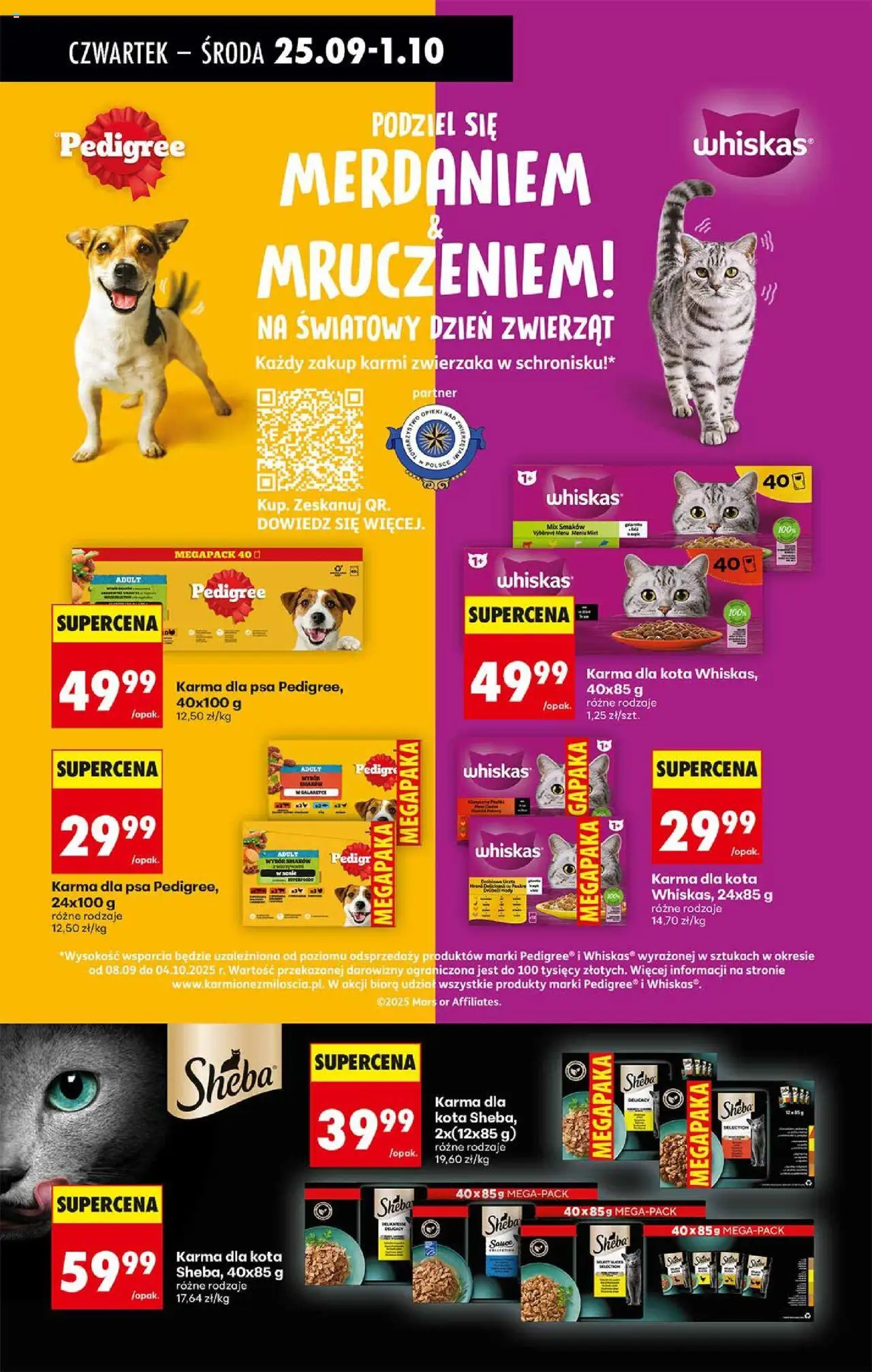 Biedronka gazetka - Oferta w tym tygodniu od 25.09.2025 | Strona: 71 | Produkty: Pedigree, Karma dla kota, Karma dla psa