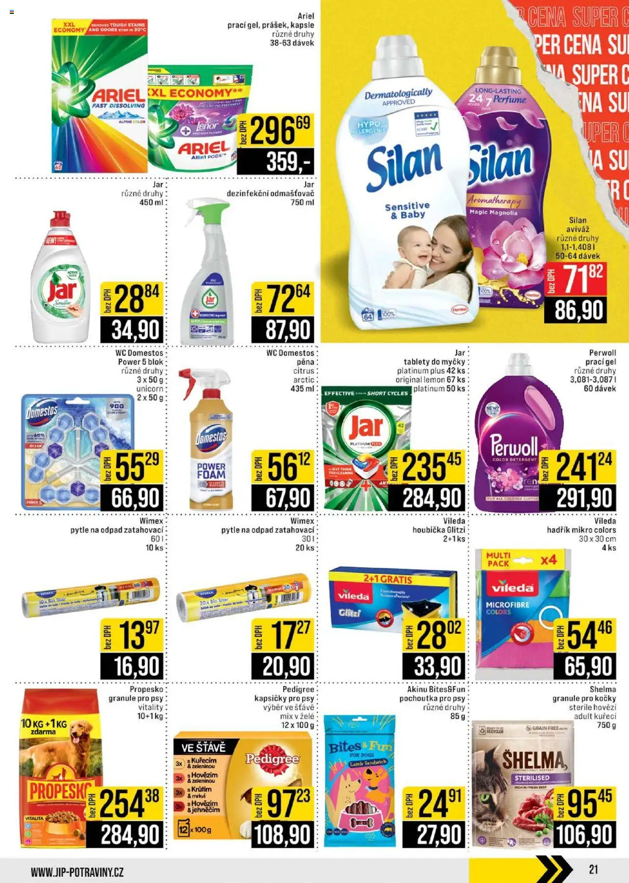 Jip leták - Cash & Carry od 17.09.2025 | Strana: 21 | Produkty: Tablety do myčky, Propesko, Blok, Pytle na odpad