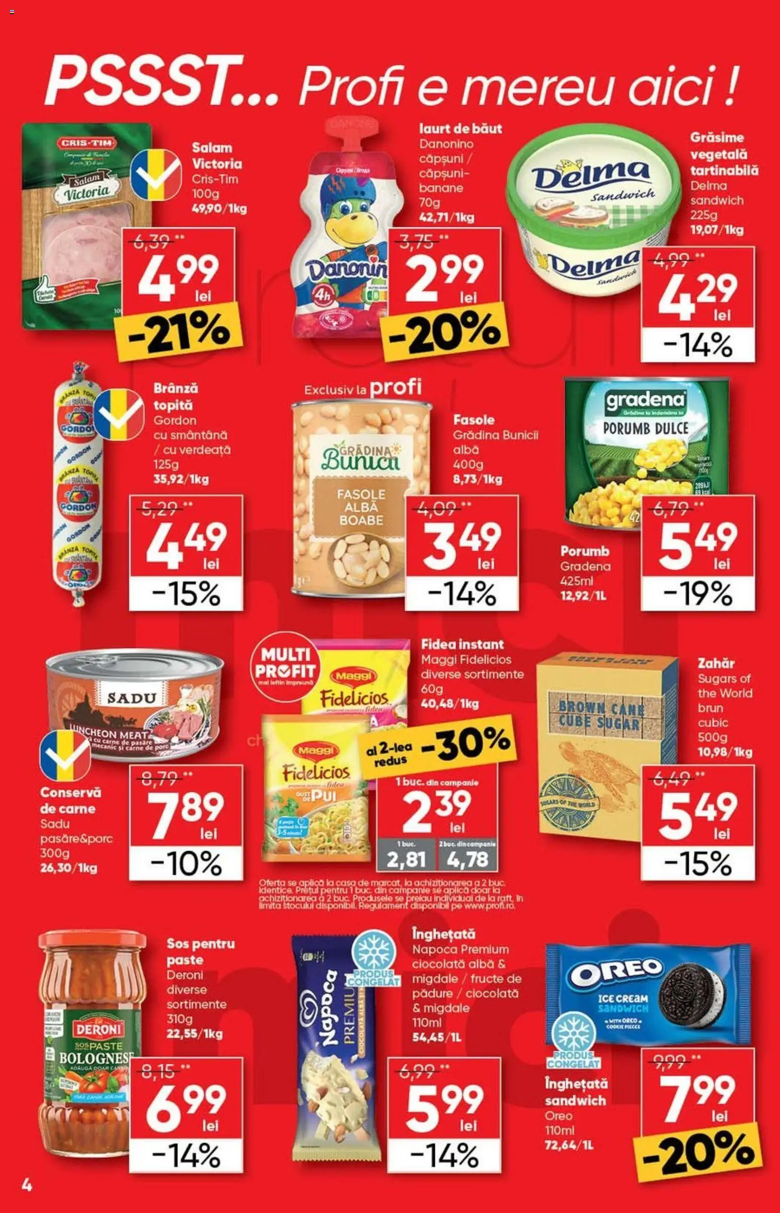 Noul catalog Profi – valabil de la 15.04.2026 | Pagină: 4 | Produse: Ciocolată, Căpșuni, Paste, Zahăr