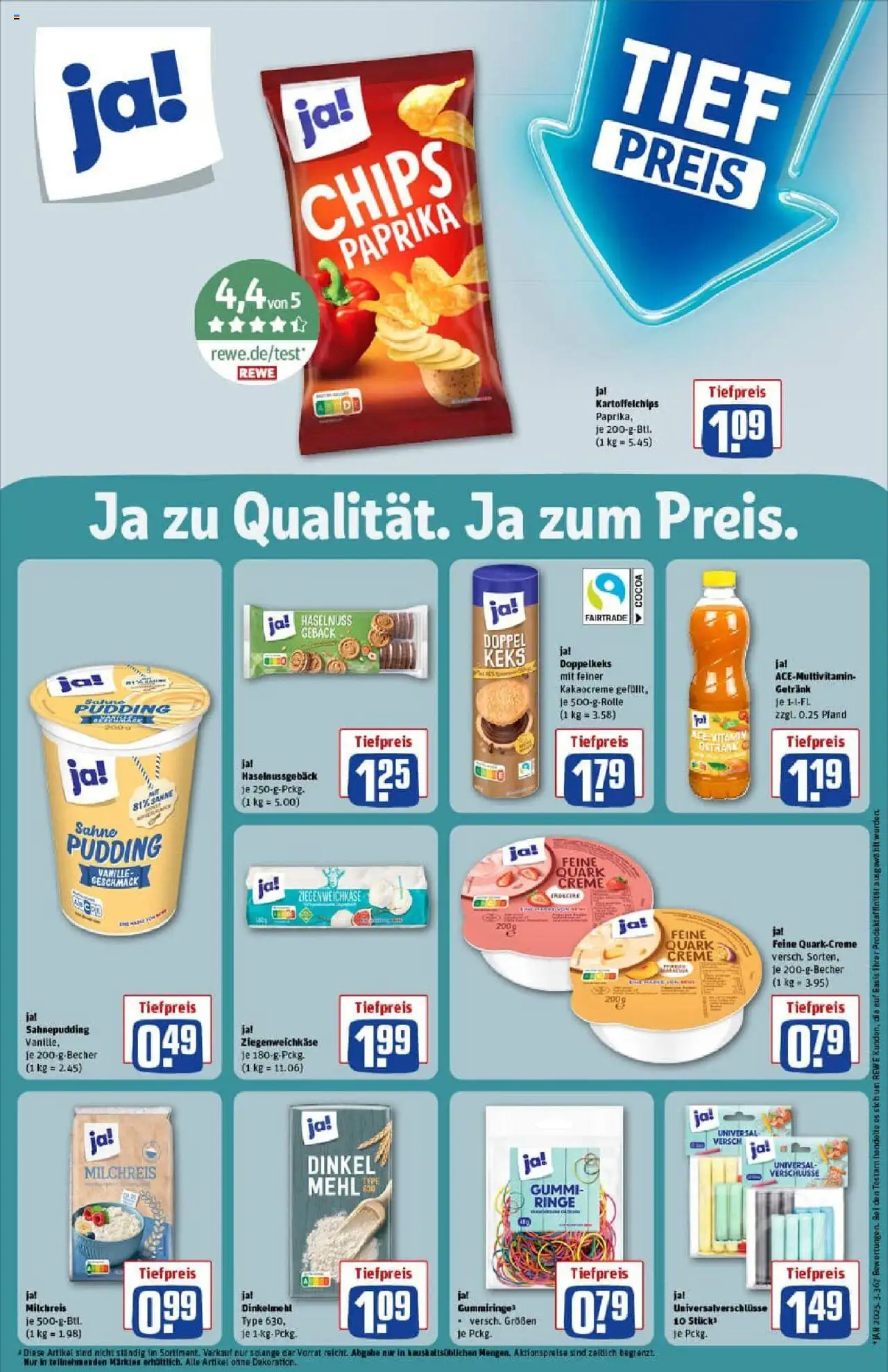 Rewe prospekt Kassel / Niederzwehren	 - gültig ab dem 06.07.2025 | Seite: 19 | Produkte: Mehl, Quark, Paprika, Chips
