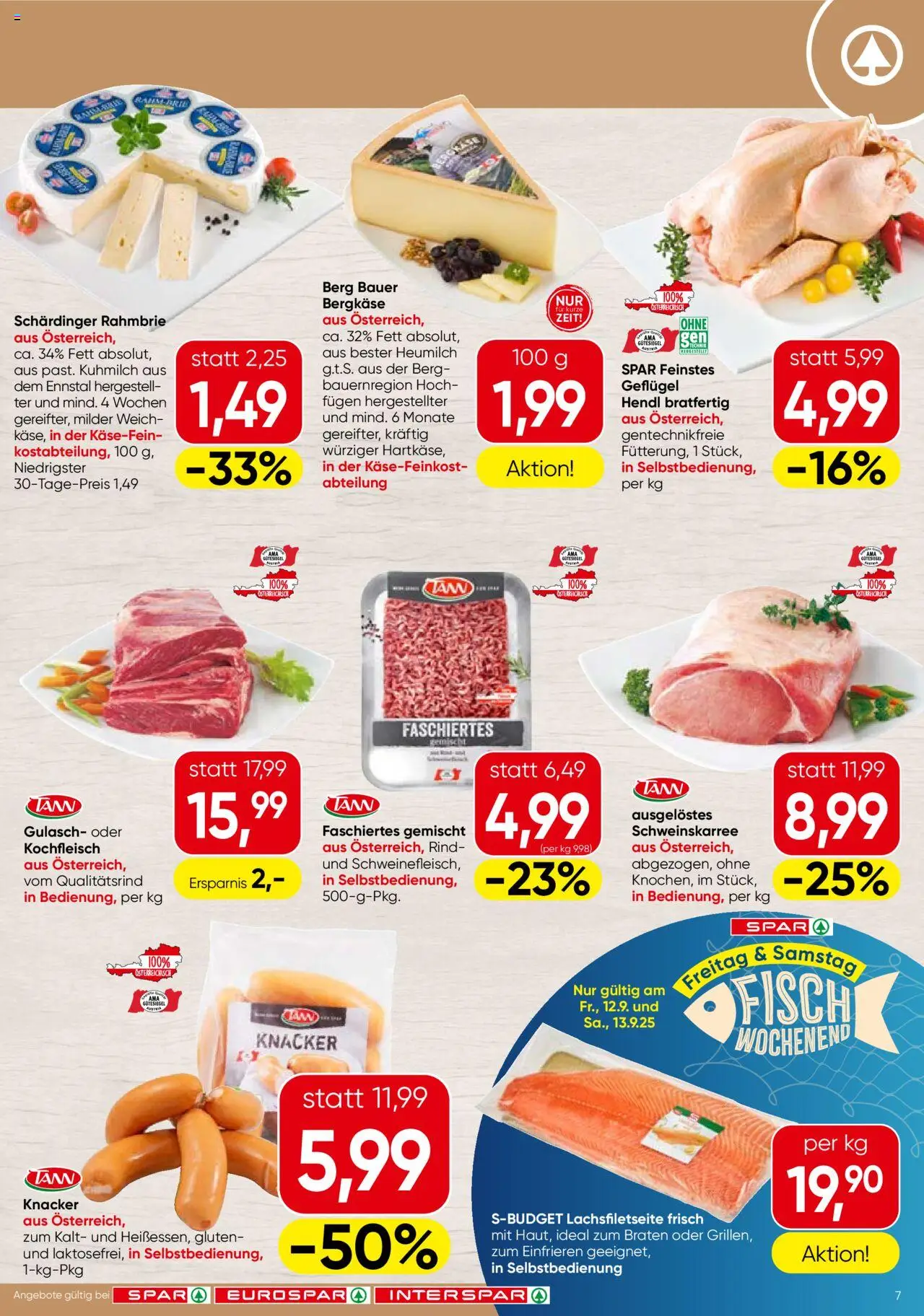 Spar Flugblatt - Oberösterreich gültig ab 11.09.2025 | Seite: 7 | Produkte: Fisch