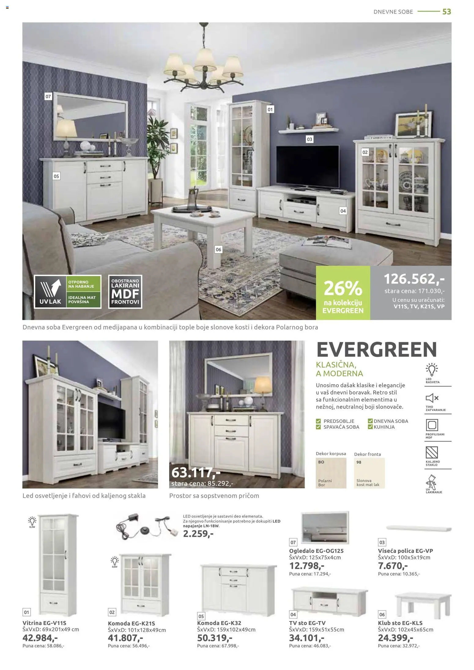 Jela katalog - važi od 06.04.2026 | Strana: 53 | Proizvode: Komoda, Polica, Sto, Ogledalo