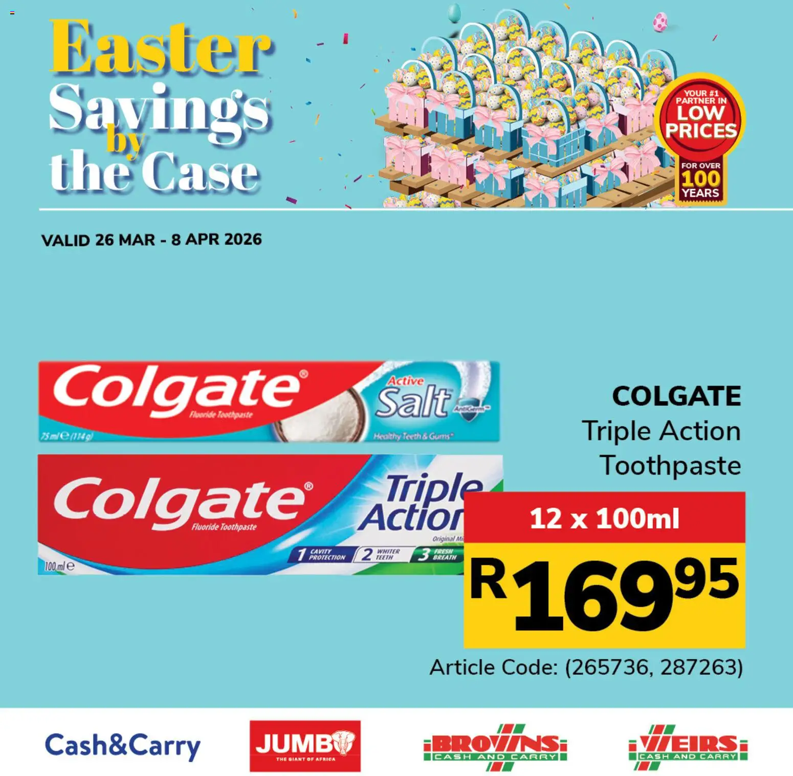 New Jumbo catalogue – valid from 26.03.2026 | Page: 4 | Products: Case, Toothpaste, Salt