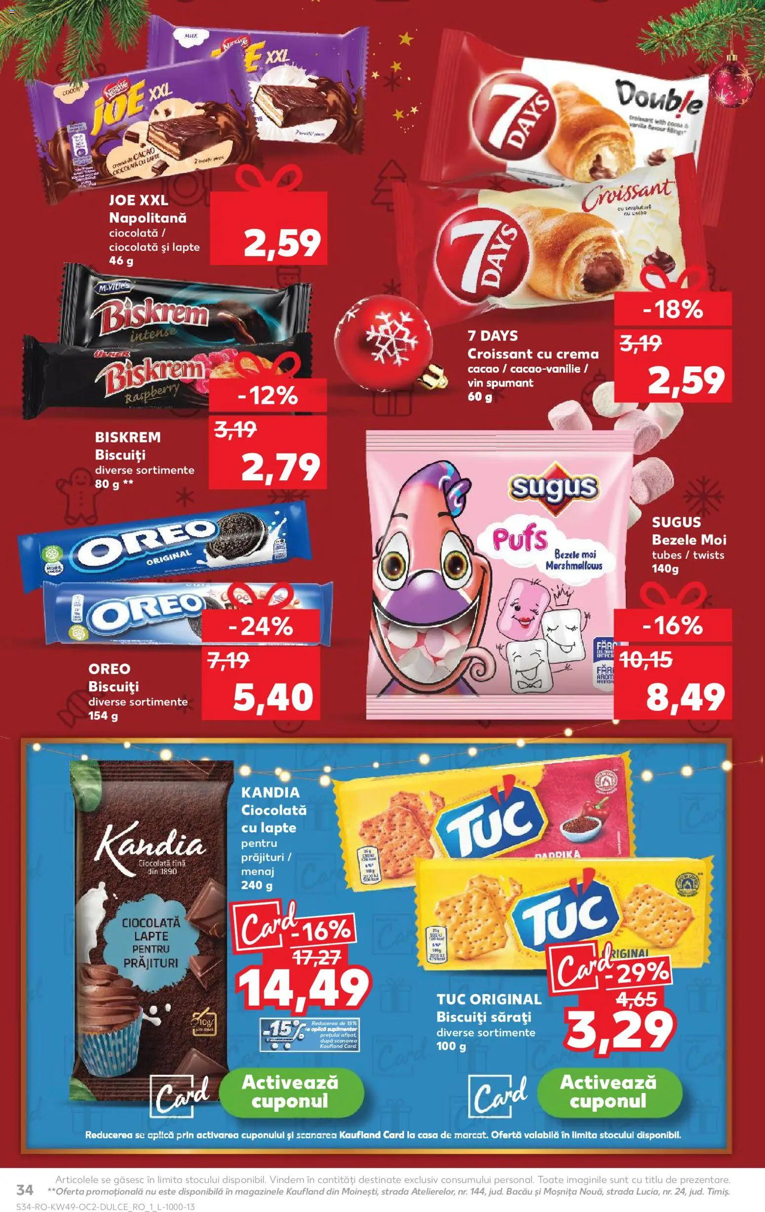 Noul catalog Kaufland – valabil de la 03.12.2025 | Pagină: 34 | Produse: Lapte, Ciocolată, Vin, Biscuiți