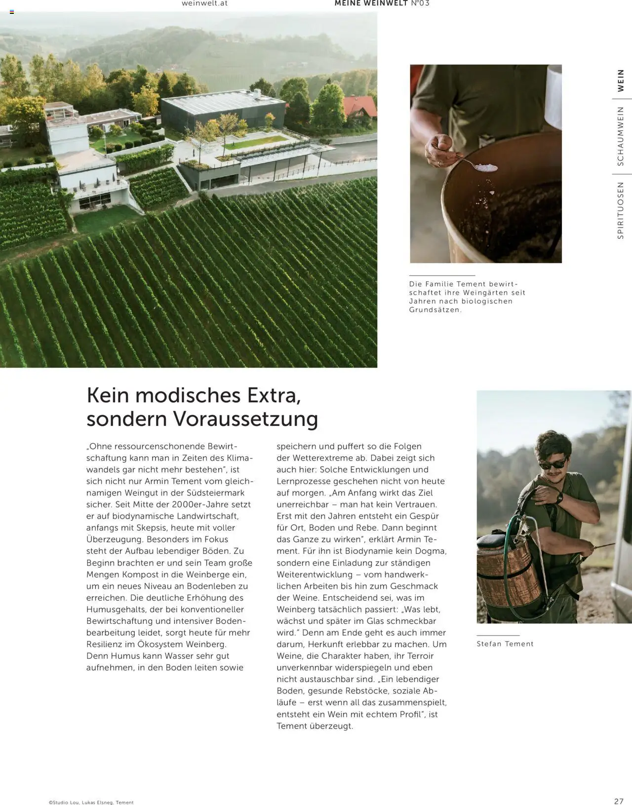 Interspar Weinwelt Magazin Ausgabe Herbst gültig ab 10.09.2025 | Seite: 27 | Produkte: Wasser, Wein