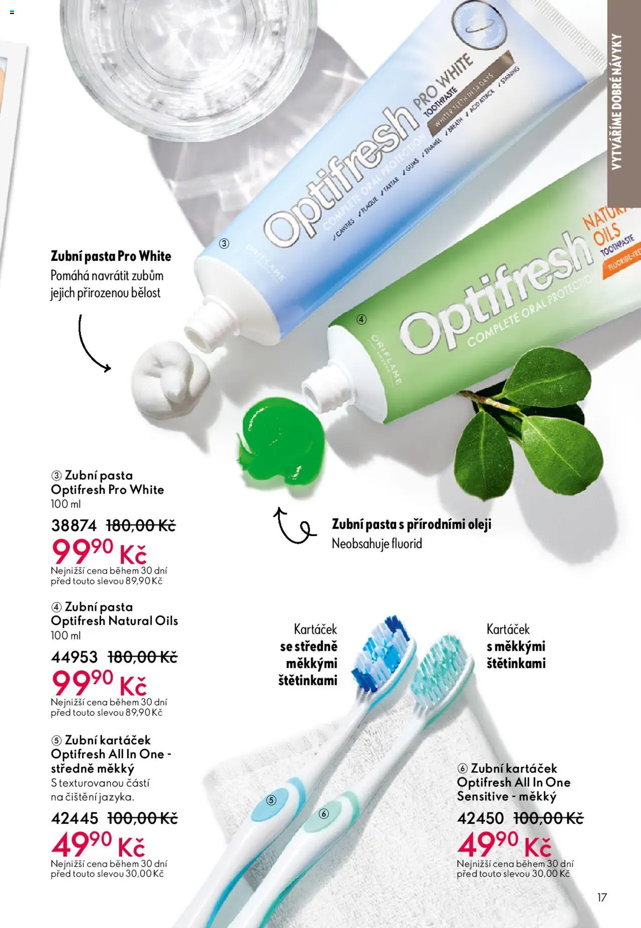 Oriflame katalog č.14/2025 od 01.10.2025 | Strana: 17 | Produkty: Zubní pasta, Zubní kartáček