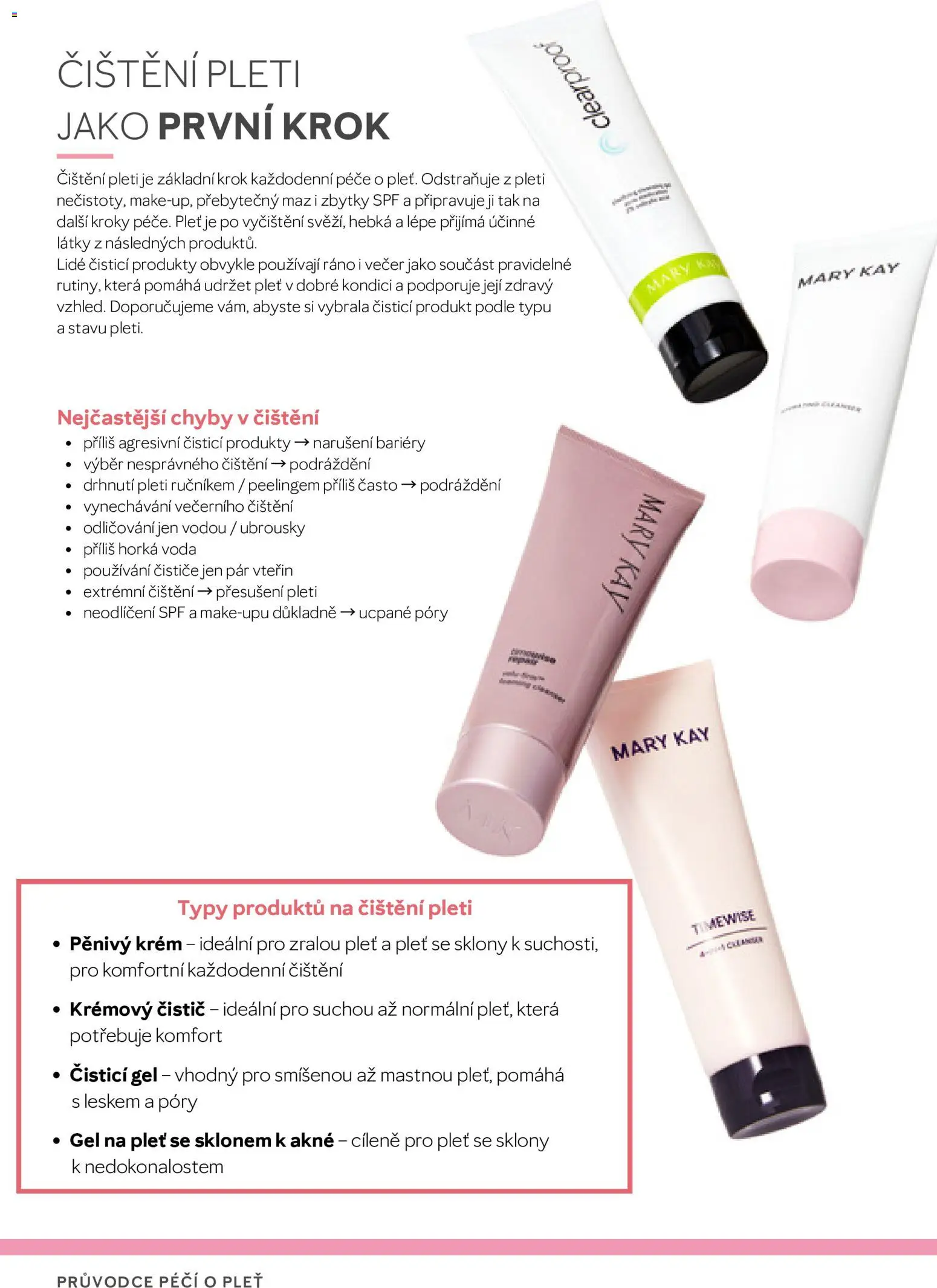 Mary Kay katalog - Průvodce péčí o pleť od 16.04.2026 | Strana: 52 | Produkty: Voda, Krém, Ubrousky