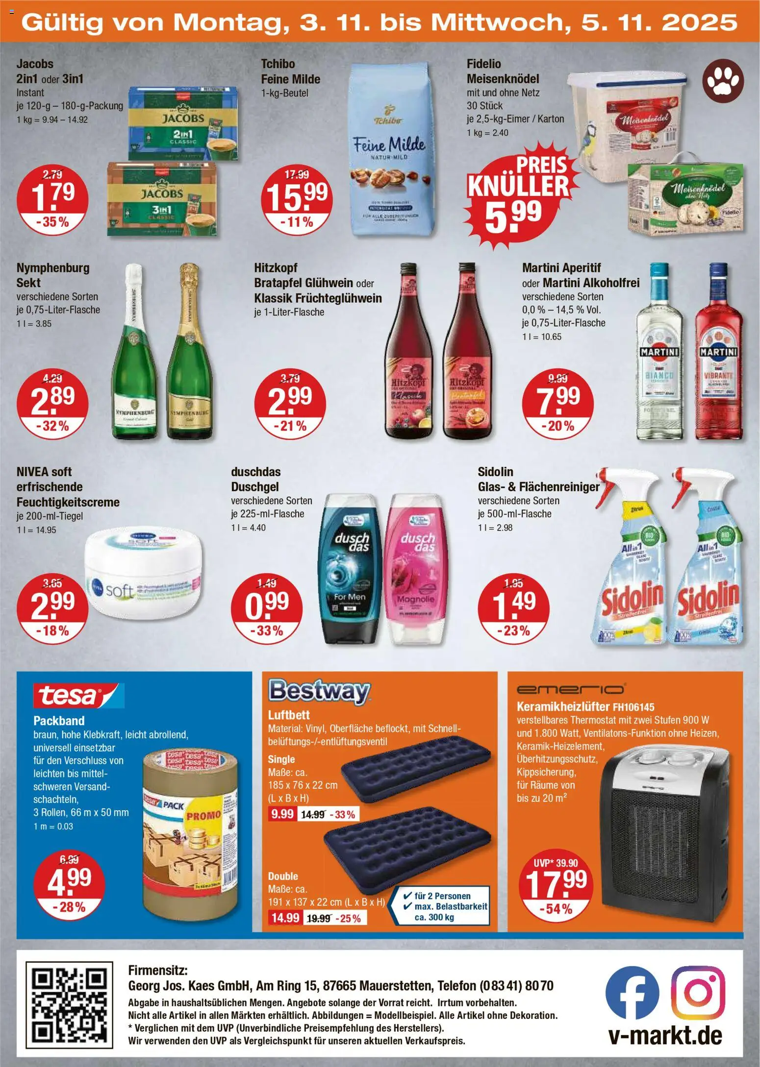 V-Markt - Schwaben / Oberbayern – gültig ab 30.10.2025 | Seite: 24 | Produkte: Martini, Sekt, Duschgel, Telefon