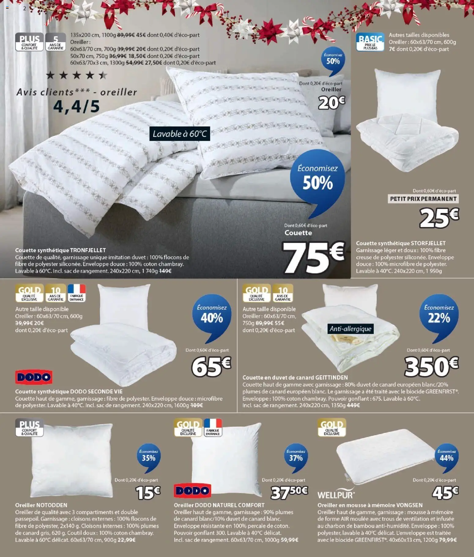 {H1} | Page: 2 | Produits: Sac, Enveloppe, Mousse, Oreiller