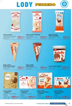 Makro Gazetka - Dystrybucja do sklepów od 05.08.2025 | Strona: 17 | Produkty: Nutella, Kinder Bueno, Lody na patyku, Lody