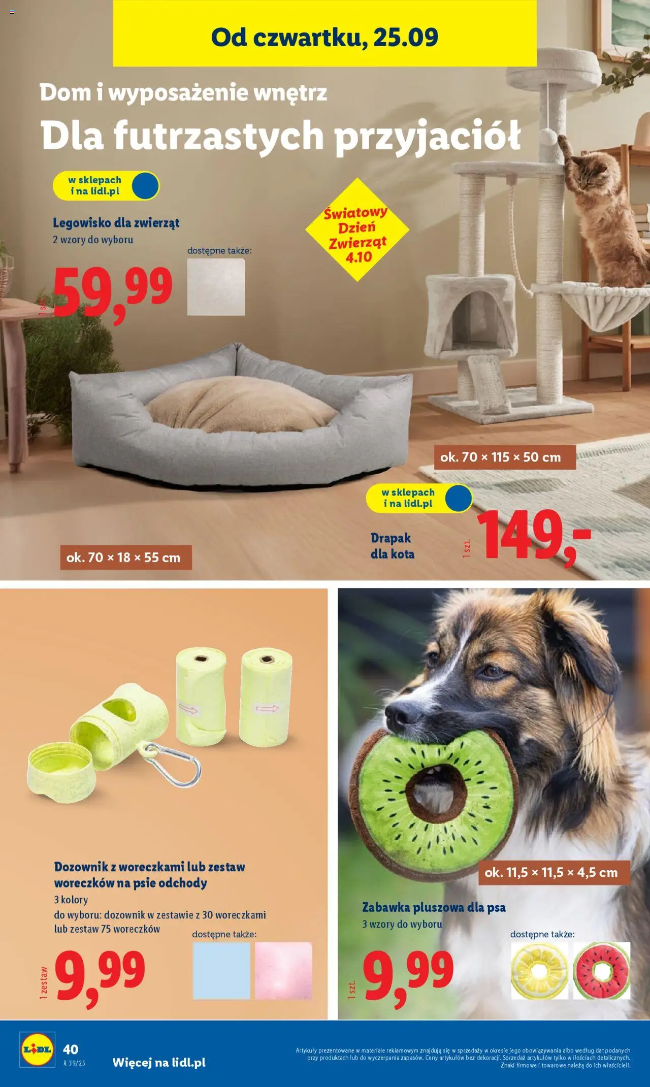 Lidl Katalog od 22.09.2025 | Strona: 46 | Produkty: Drapak, Drapak dla kota