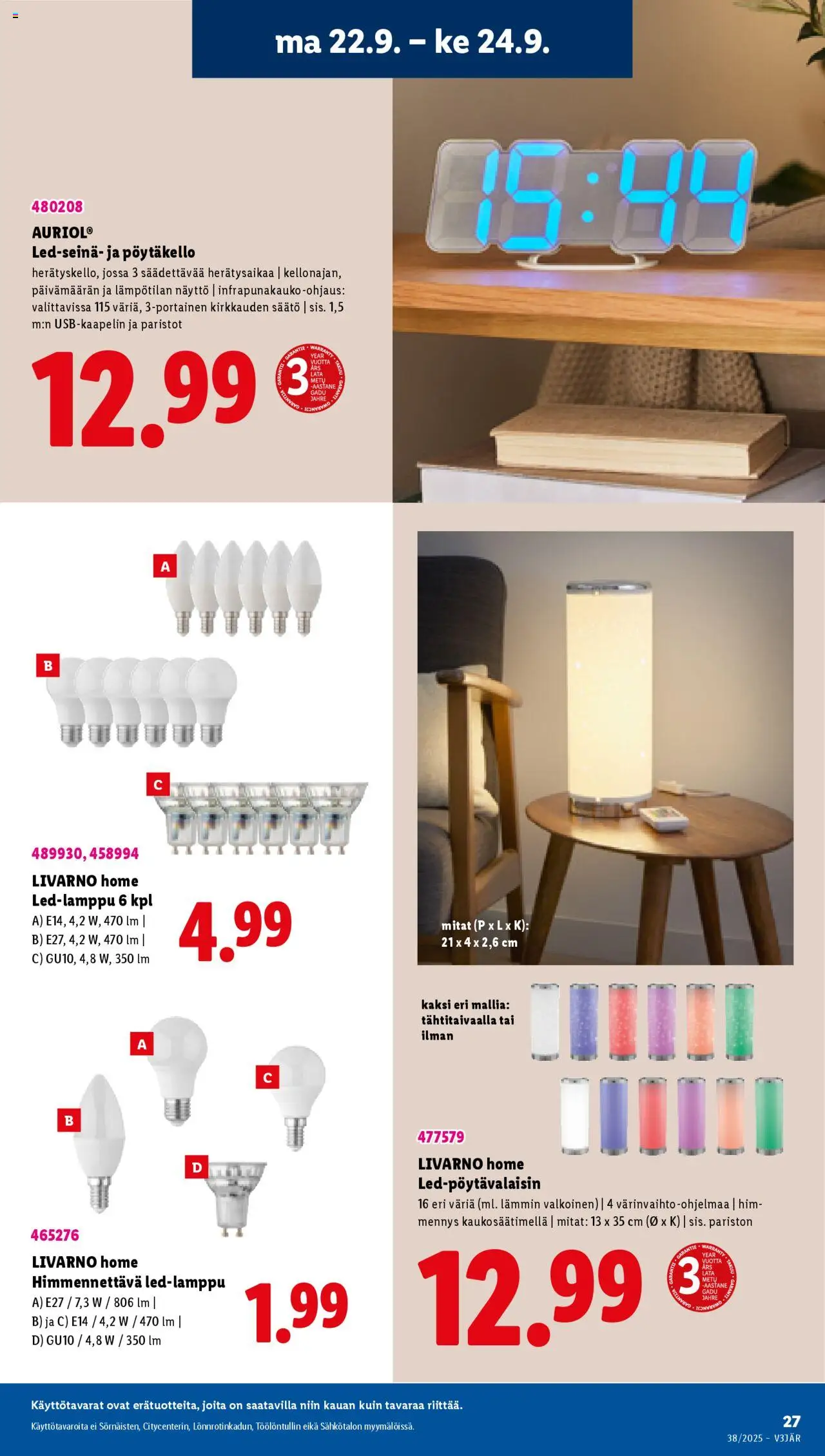 Lidl tarjoukset – voimassa 18.09.2025 alkaen | Sivu: 35 | Tuotteet: Paristot, Näyttö