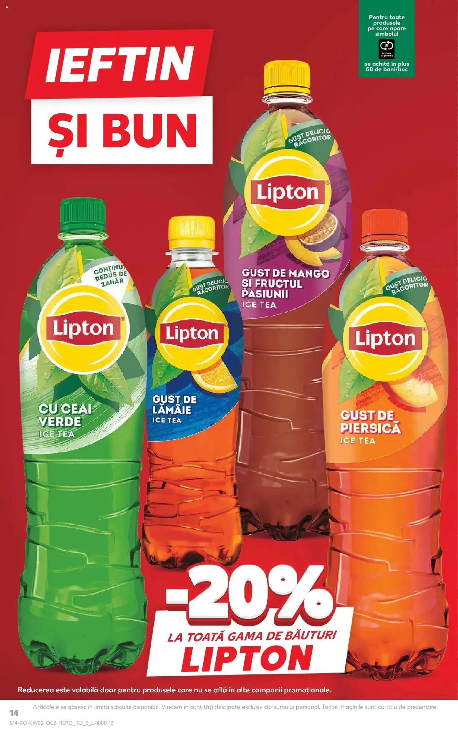 Noul catalog Kaufland – valabil de la 07.01.2026 | Pagină: 14 | Produse: Piersică, Ceai, Ice tea, Mango