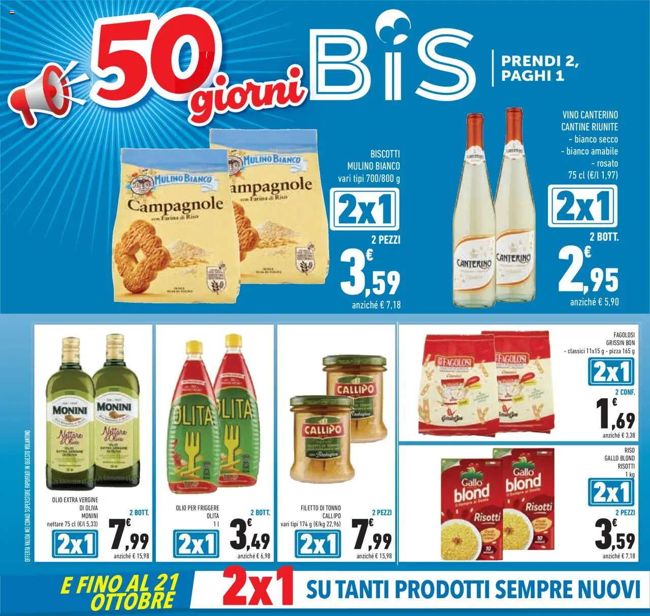 Volantino Conad del 10.09.2025 | Pagina: 4 | Prodotti: Biscotti, Olio, Olive, Farina