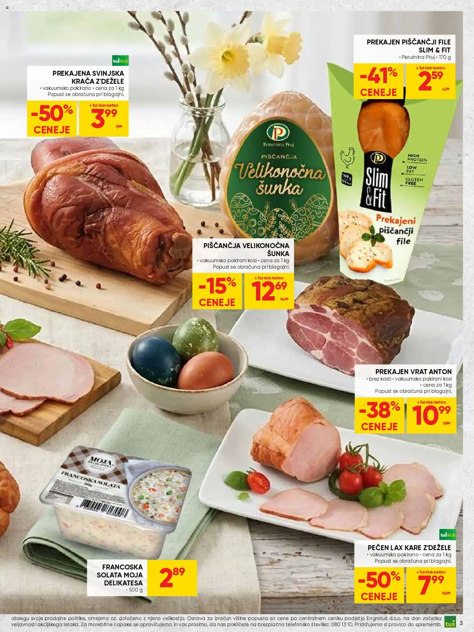 Novi Tuš katalog ponudbe – veljaven od 30.03.2026 | Stran: 3 | Izdelki: Sunka, Solata