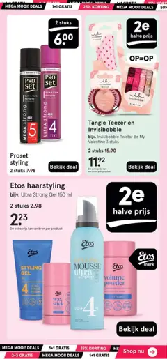 Etos haarstyling, bijv. Ultra Strong Gel 150 ml - Voorbeeld van een folder van Etos, geldig van 02.02.2026 | Pagina: 64