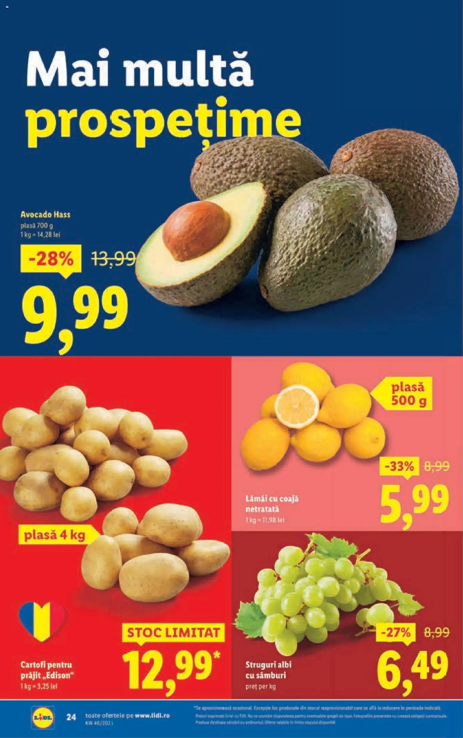Noul catalog Lidl – valabil de la 10.11.2025 | Pagină: 24 | Produse: Struguri, Avocado, Cartofi