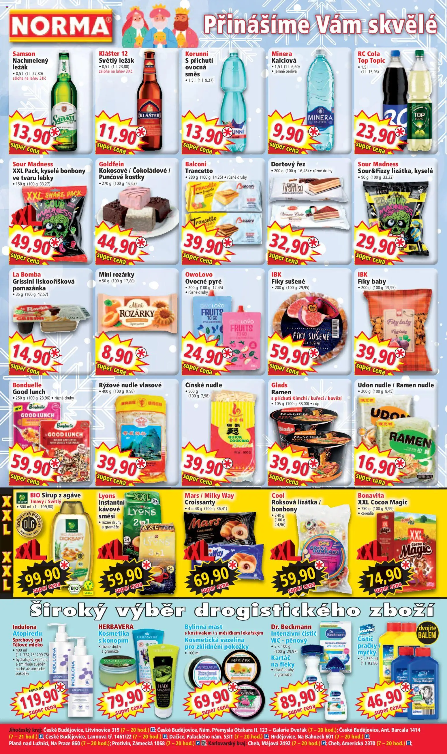 Norma leták od 05.01.2026 | Strana: 4 | Produkty: Tiramisu, Udon nudle, Sirup, Lina