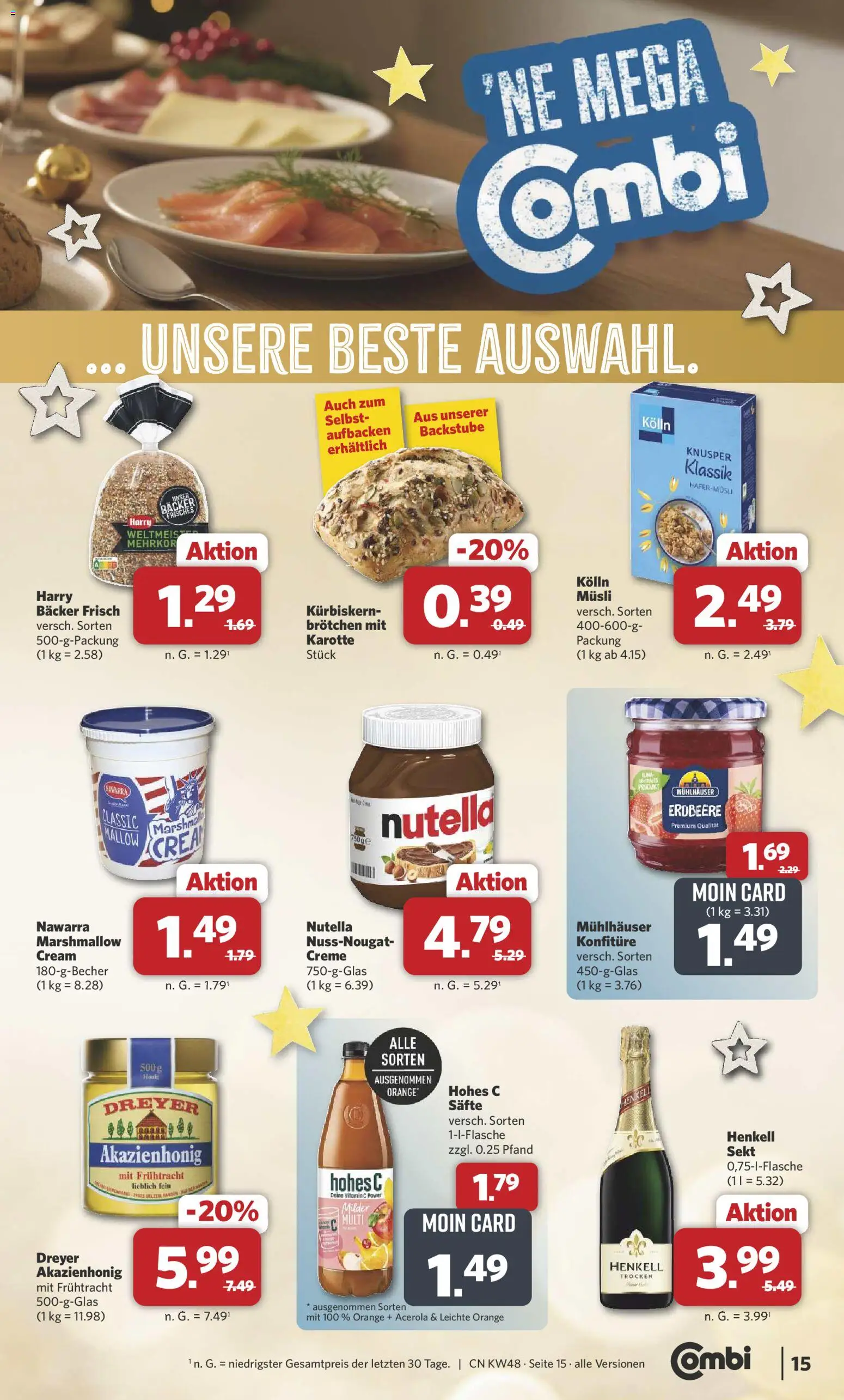 Combi - Black Friday – gültig ab 24.11.2025 | Seite: 16 | Produkte: Musli, Creme, Nutella, Karotte