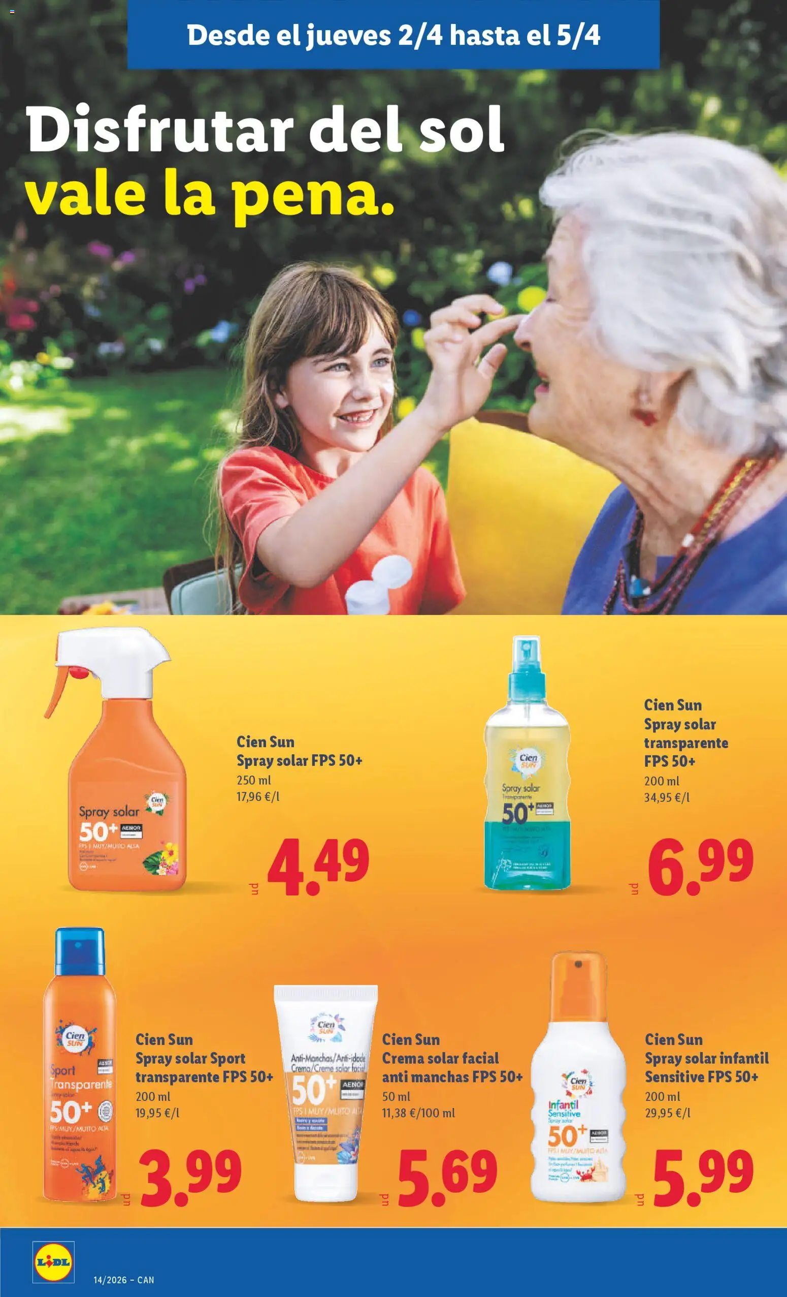 Lidl folleto │ válido desde el 30.03.2026 | Página: 36 | Productos: Spray solar, Spray solar infantil, Crema