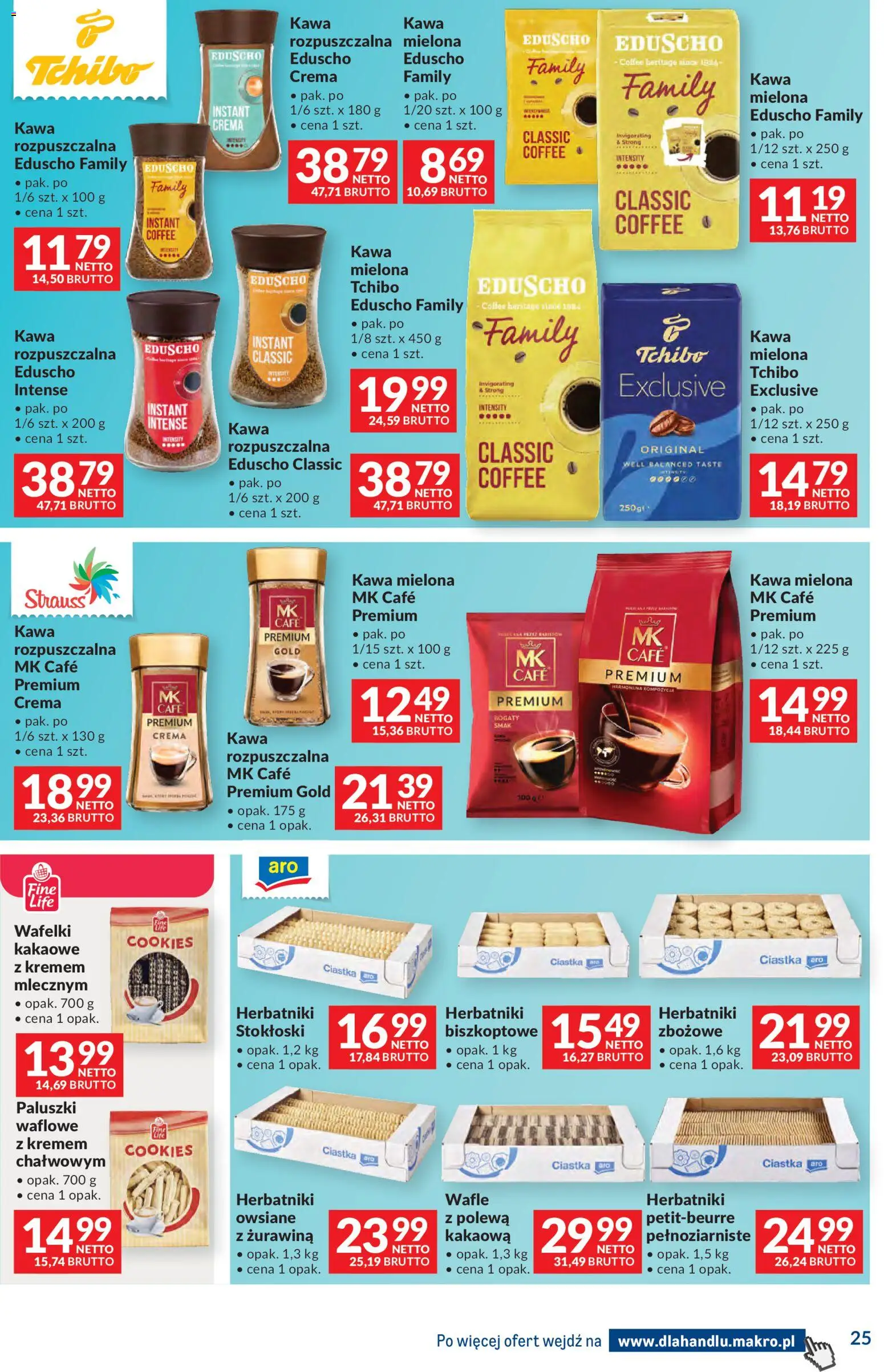 Makro Gazetka - Dystrybucja do sklepów od 03.03.2026 | Strona: 25 | Produkty: Tchibo, Herbatniki, Wafelki, Ciastka