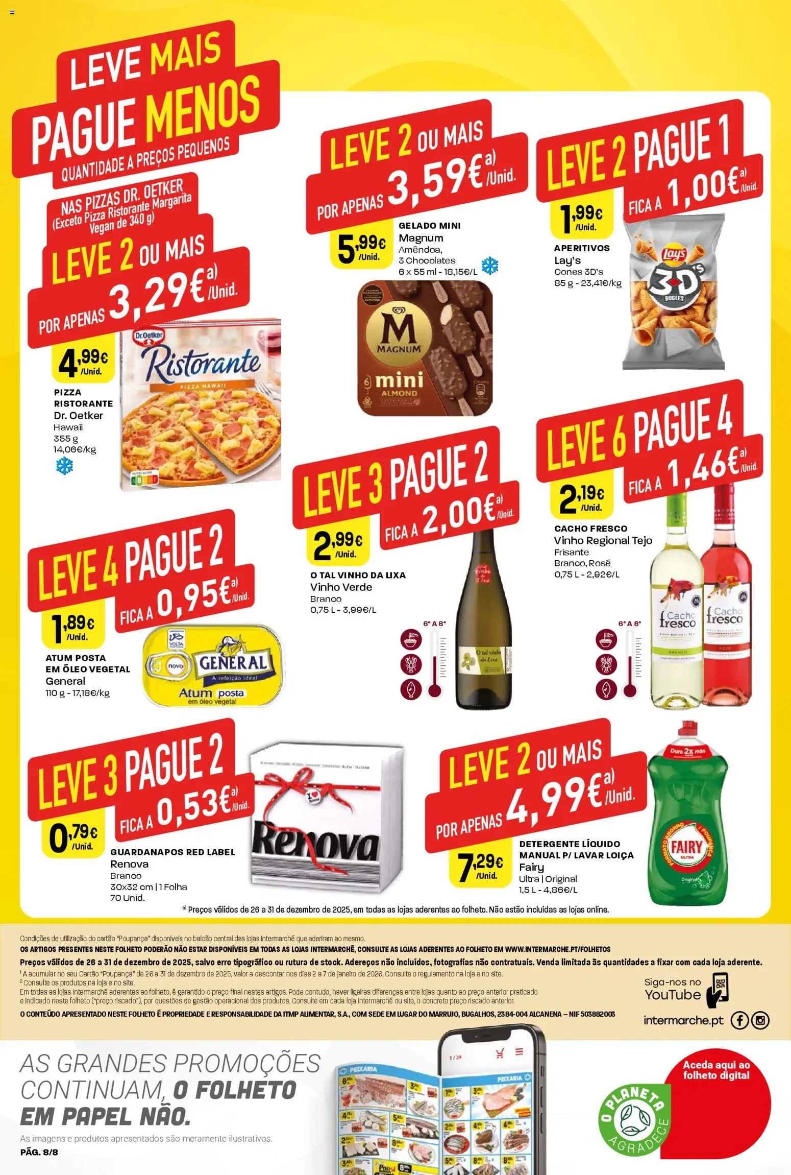 Intermarché Folheto Mini │ válido de 26.12.2025 | Página: 8 | Produtos: Atum, Guardanapos, Detergente, Gelado