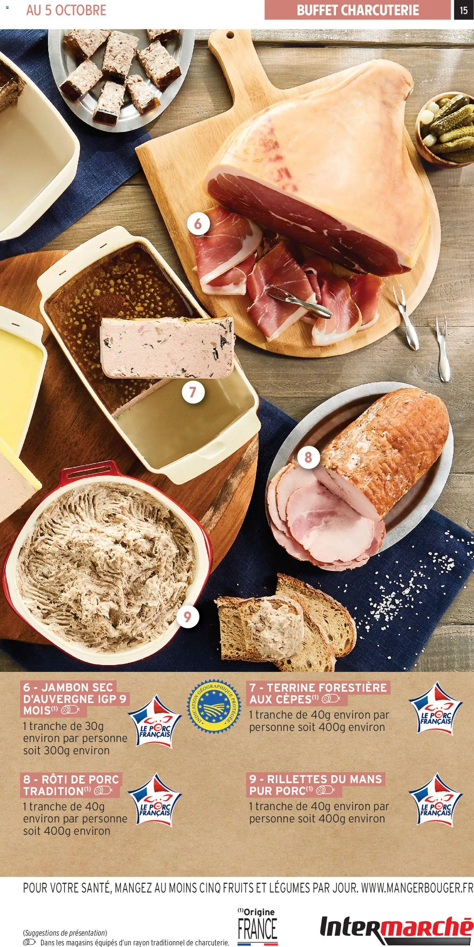 {H1} | Page: 15 | Produits: Buffet, Jambon, Porc