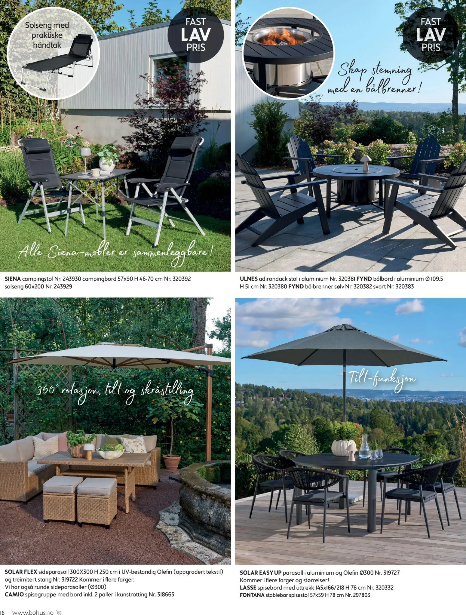 {H1} | Side: 16 | Produkter: Spisebord, Spisestol, Solseng, Bord