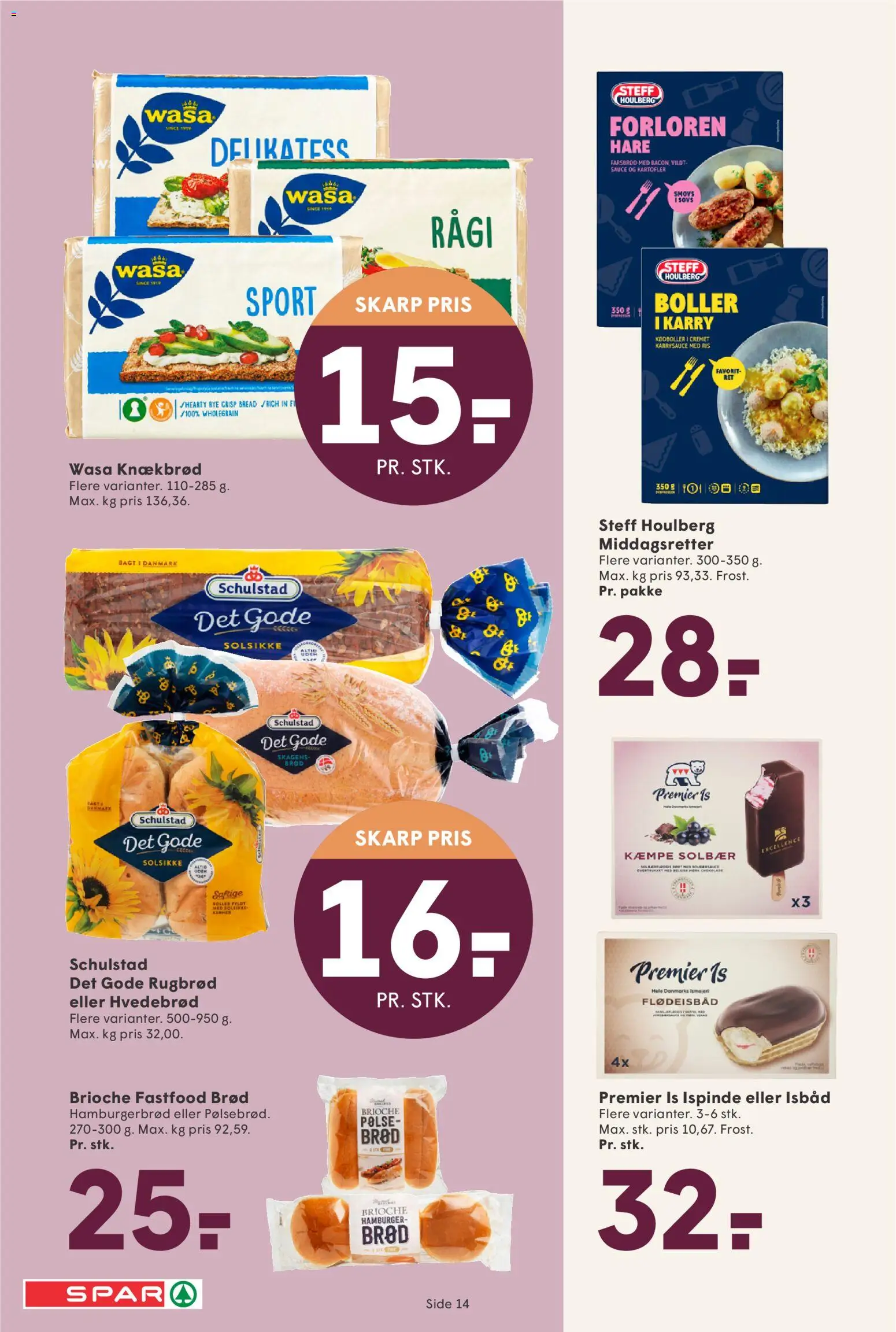 Spar tilbudsavis – gyldig fra 24.10.2025 | Side: 14 | Produkter: Karry, Kartofler, Rugbrød, Solbær