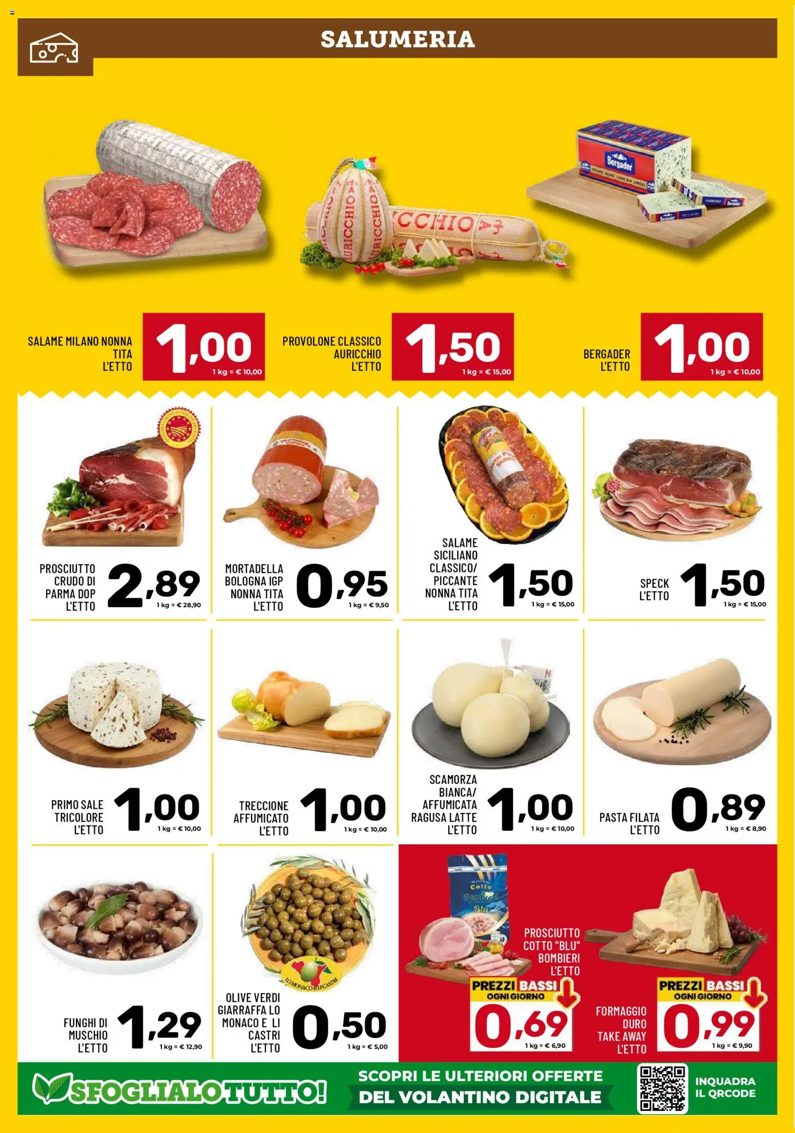 Volantino Il Centesimo del 07.04.2026 | Pagina: 2 | Prodotti: Prosciutto Cotto, Salame, Sale, Latte