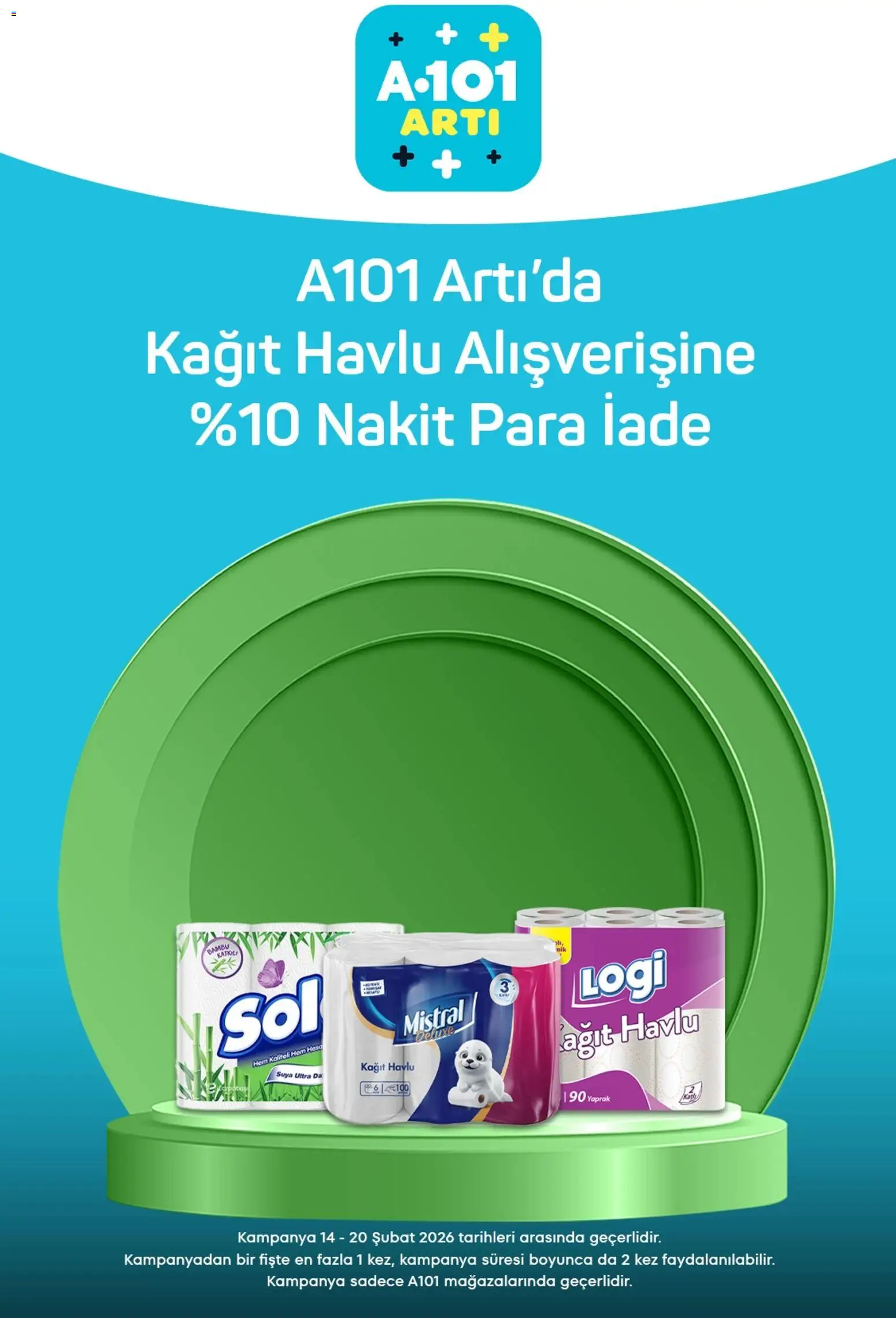 A101 Arti - 14.02.2026 tarihinden itibaren geçerlidir | Sayfa: 6 | Ürünler: Kağıt havlu