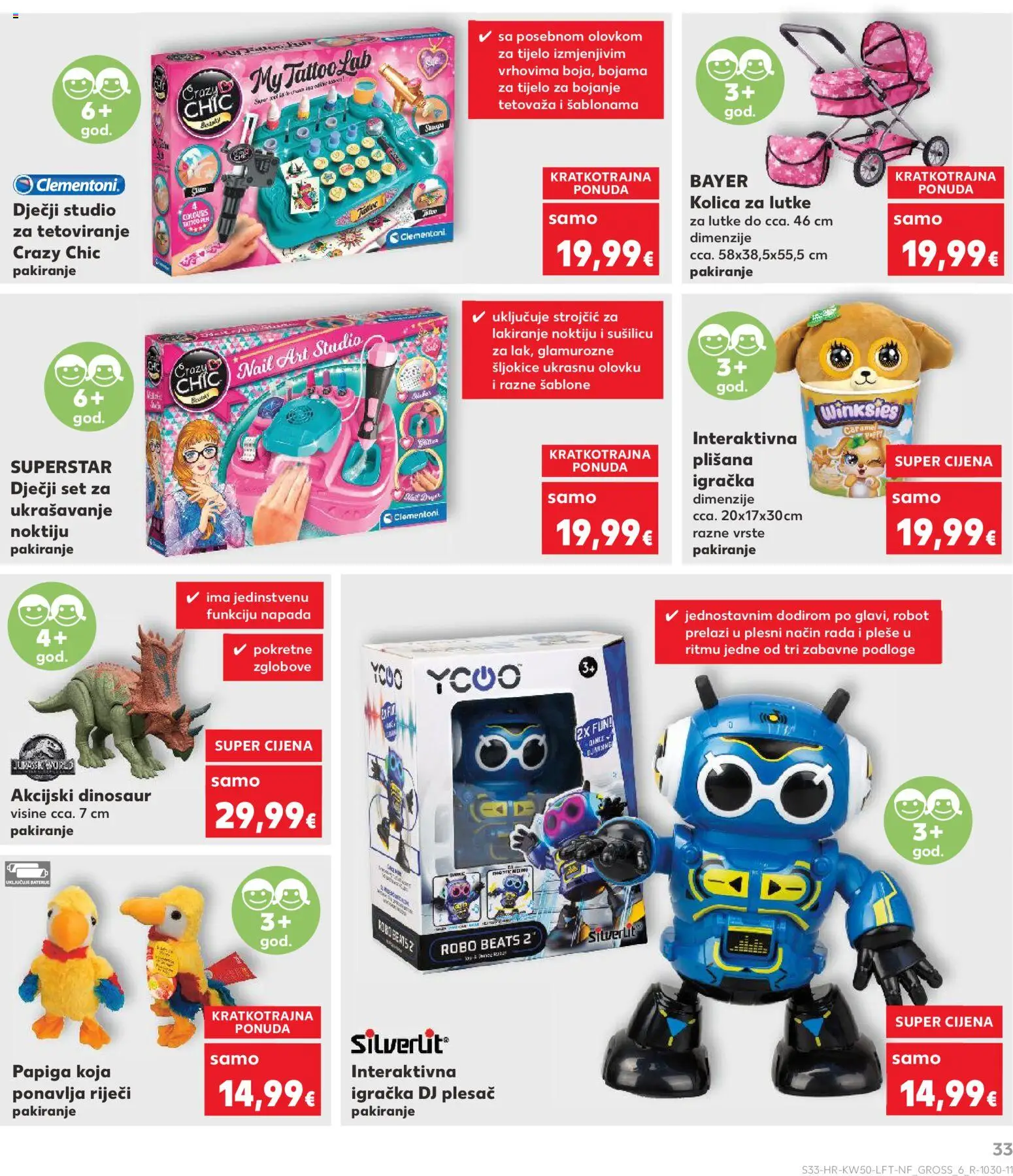 Kaufland katalog | vrijedi od 10.12.2025 | Stranica: 33 | Proizvodi: Robot, Lutke, Kolica, Baterije