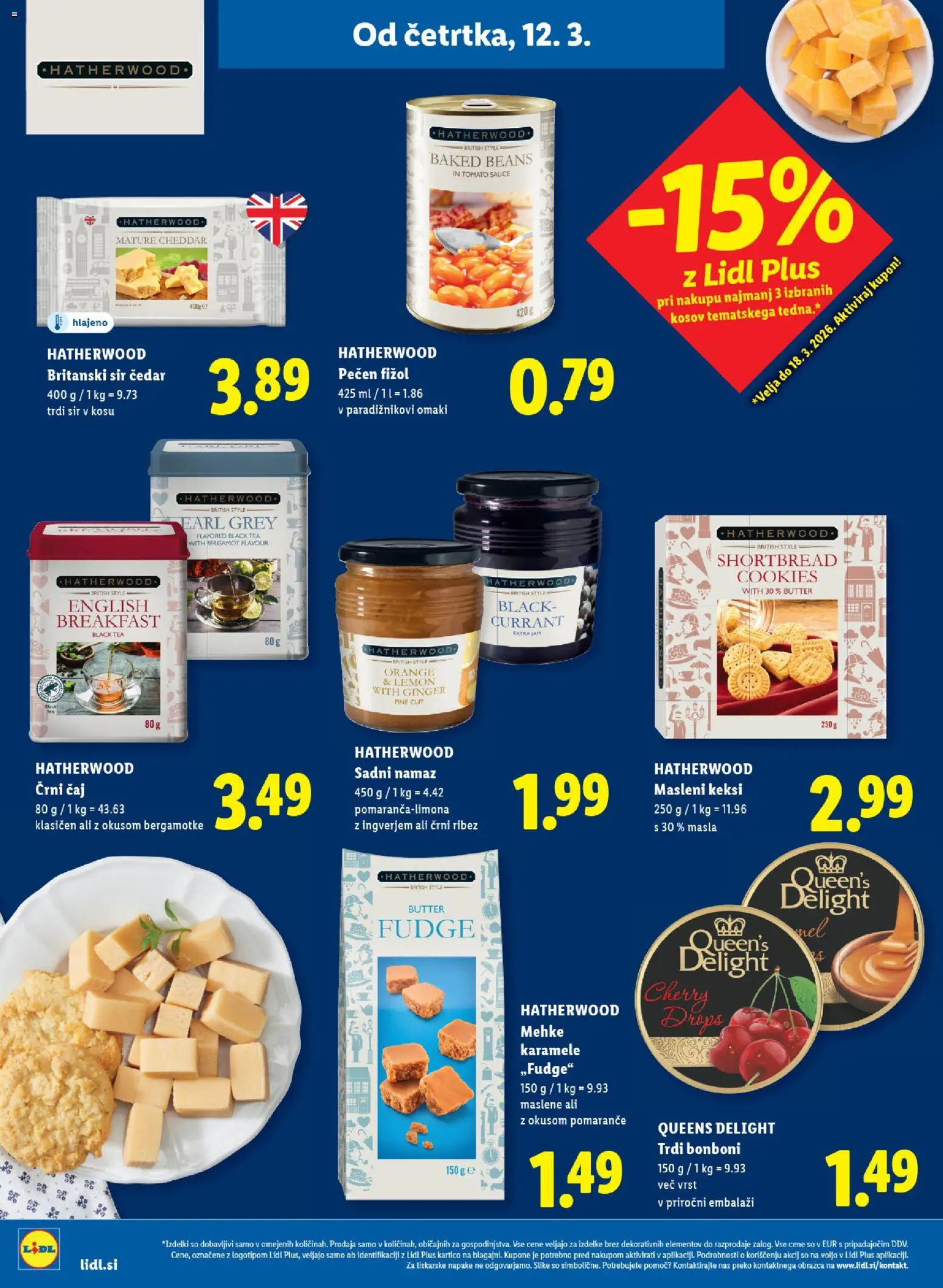 Novi Lidl katalog ponudbe – veljaven od 12.03.2026 | Stran: 18 | Izdelki: Keksi, Namaz, Karamele, Caj
