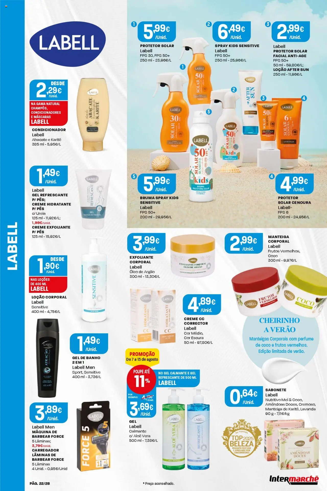 Intermarché folheto │ válido de 07.08.2025 | Página: 22 | Produtos: creme CC, Sabonete, Manteiga, Abacate