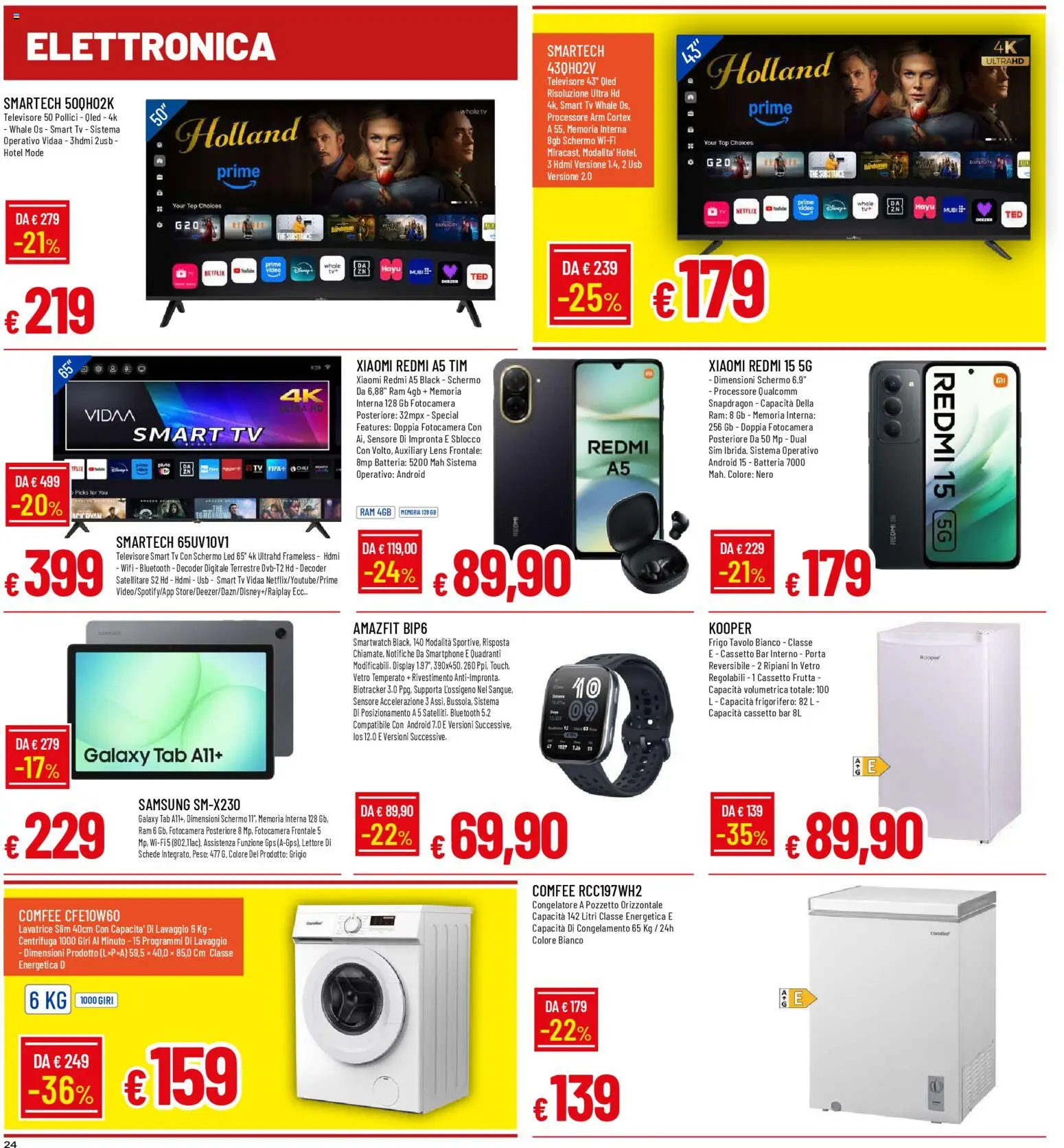 Volantino Famila del 12.03.2026 | Pagina: 24 | Prodotti: Centrifuga, TV, Satellitare, USB