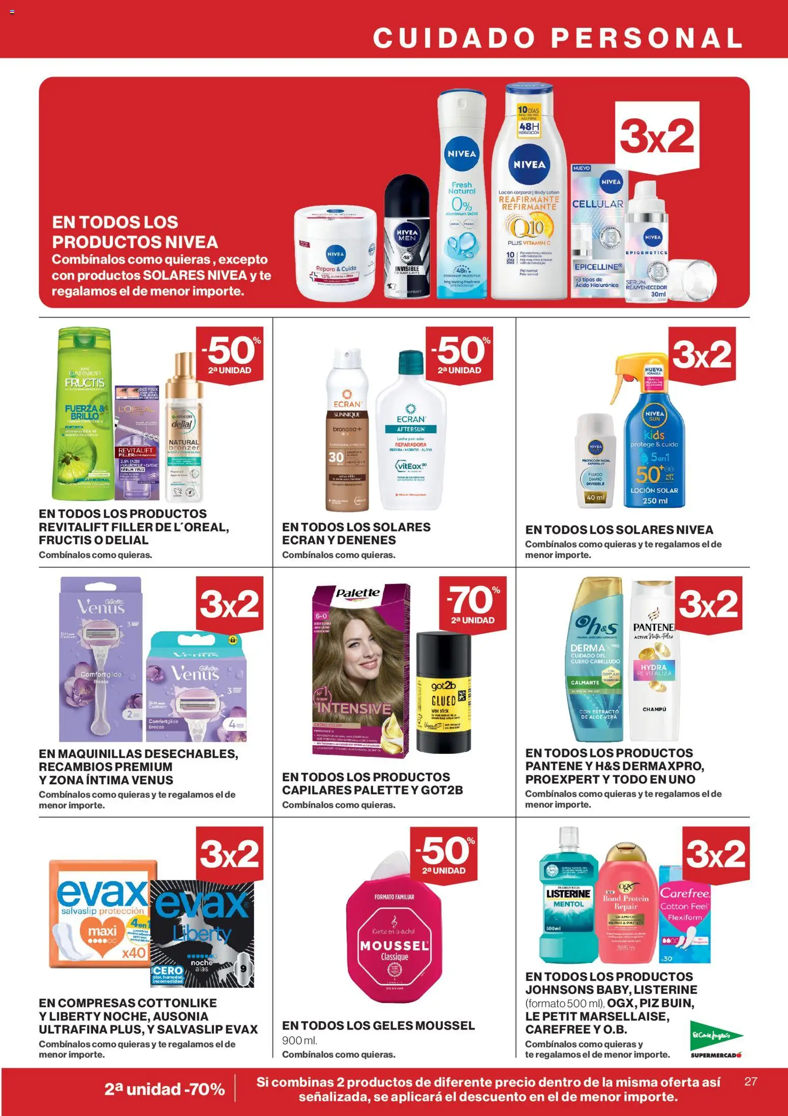 El Corte Inglés ofertas │ válido desde el 23.04.2026 | Página: 27 | Productos: Champú, Sérum, Leche, Body
