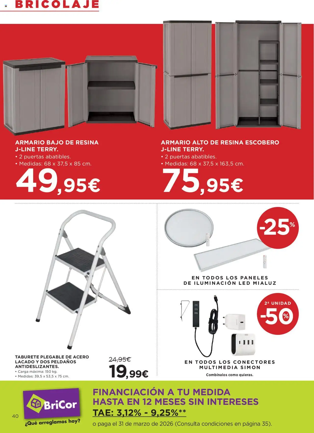Hipercor catálogo │ válido desde el 11.09.2025 | Página: 45 | Productos: Taburete, Galette de chaise, Armario
