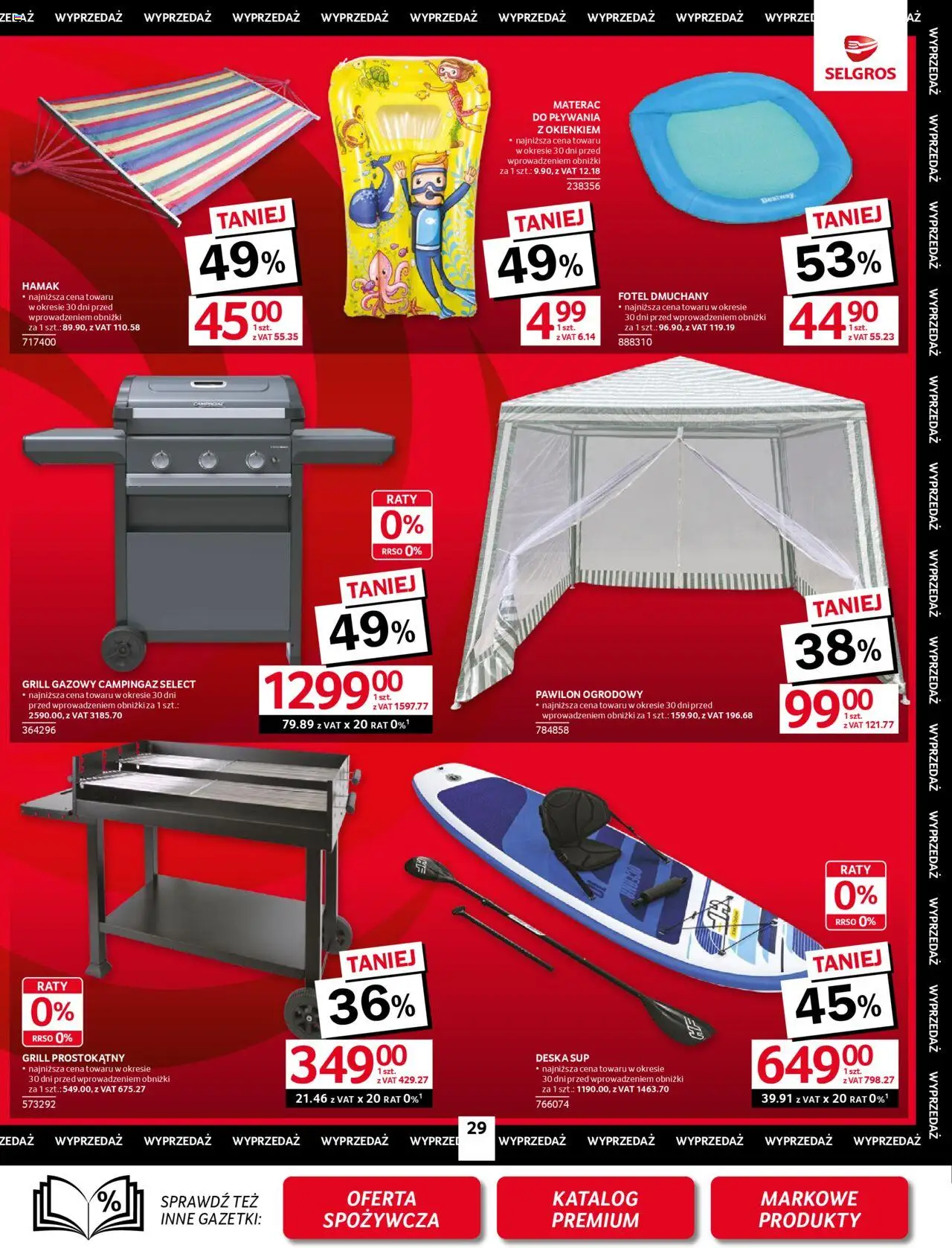 Selgros cash&carry Gazetka - Oferta przemysłowa od 05.06.2025 | Strona: 31 | Produkty: Grill, Pawilon ogrodowy, Materac, Fotel