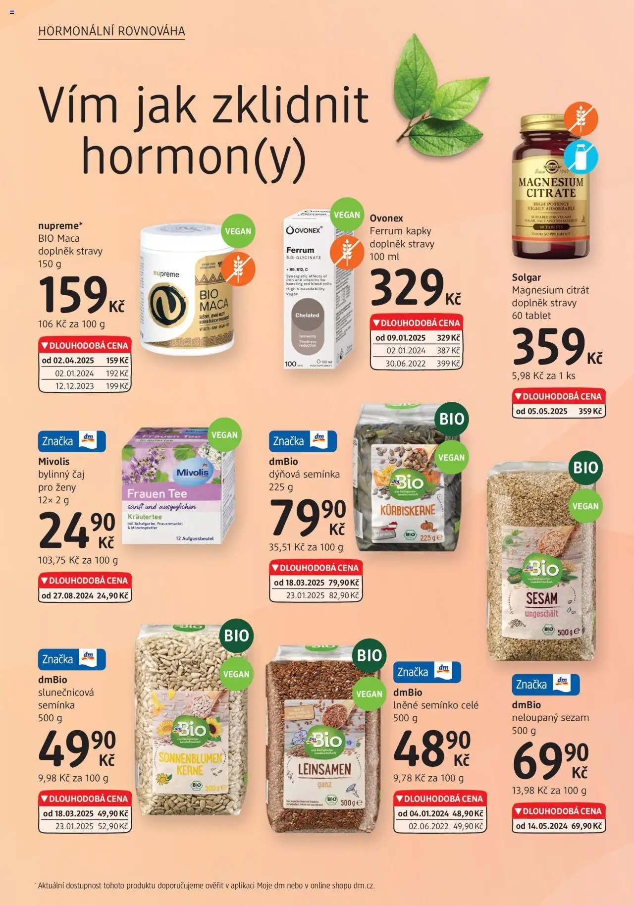 dm drogerie leták od 07.08.2025 | Strana: 4 | Produkty: Vegan, Tablet, Semínka, Lněné semínko