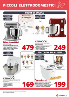 Anteprima del volantino Comet Piccoli Elettrodomestici Cucina catalogo valido a partire dal 10.10.2025 | Pagina: 5 | Prodotti: Impastatrice, Pasta, Marmellata, Robot da cucina