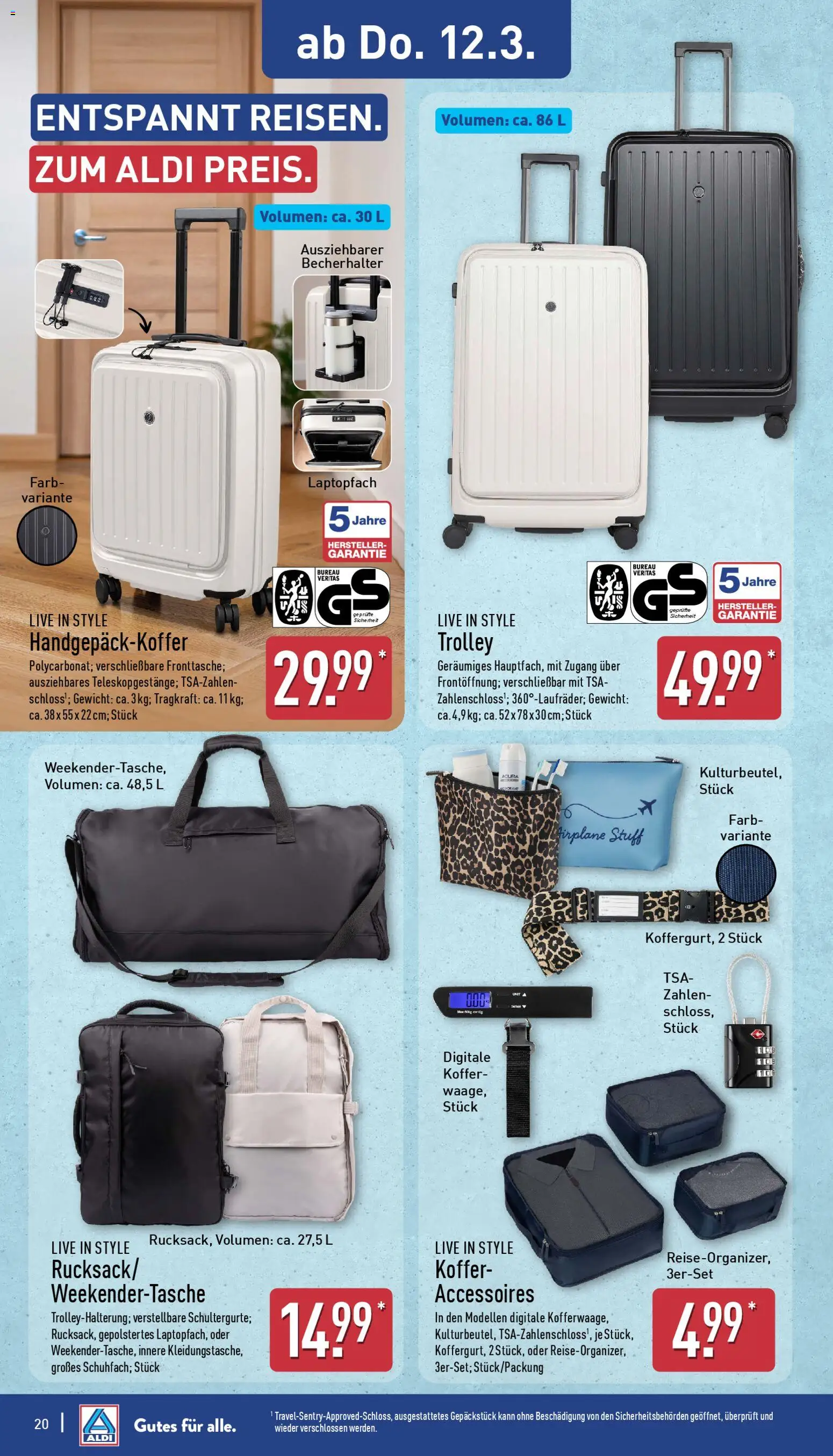 Aldi Prospekt 	 – gültig ab 09.03.2026 | Seite: 21 | Produkte: Gewicht, Koffer
