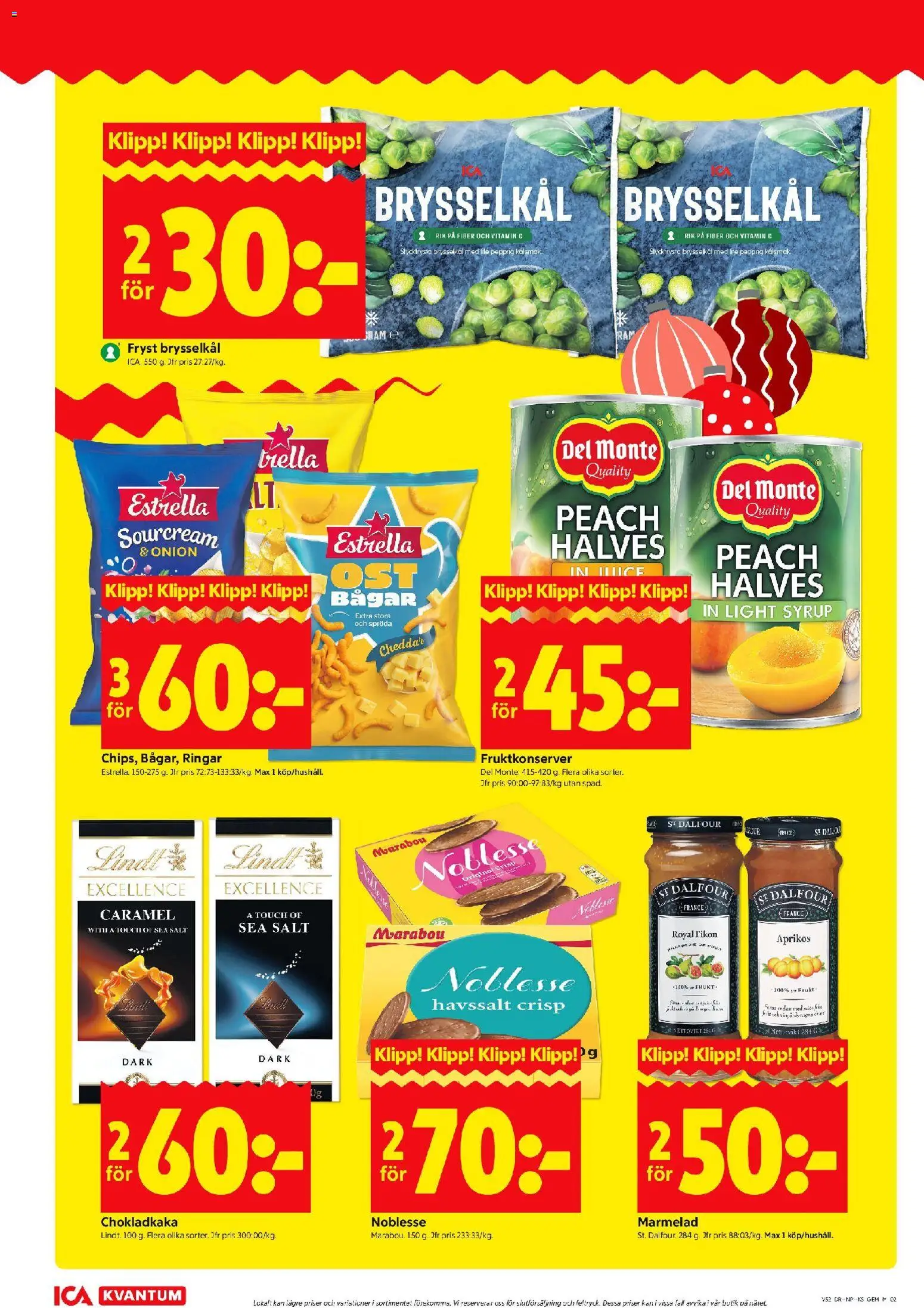ICA Kvantum reklamblad aktuell från 22.12.2025 | Sida: 2 | Produkter: Gem, Salt, Chokladkaka, Cheddar