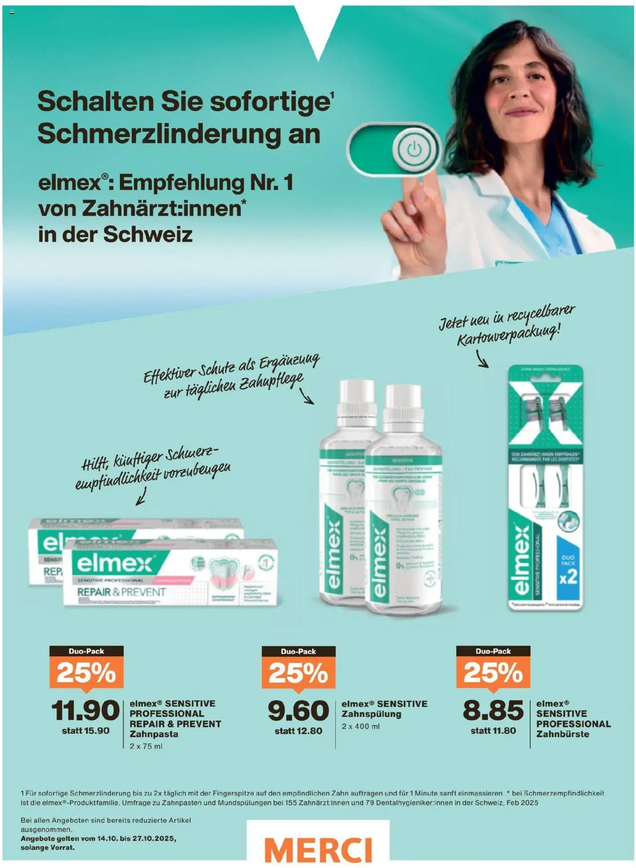 Migros Magazin – gültig ab 13.10.2025 | Seite: 30 | Produkte: Zahnpasta, Zahnbürste