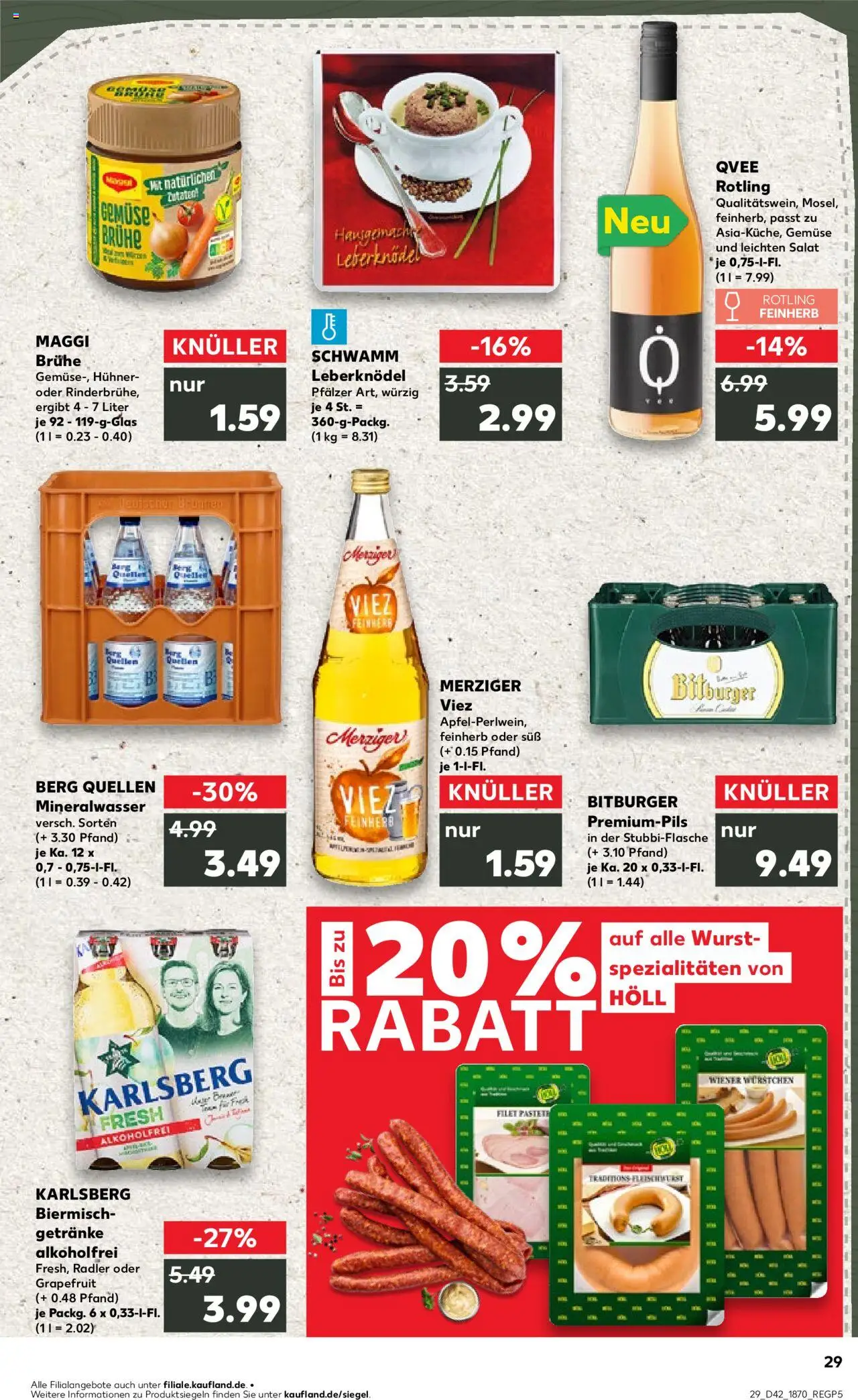 Kaufland prospekt Völklingen	 – gültig ab 16.10.2025 | Seite: 29 | Produkte: Bitburger, Maggi, Radler, Salat