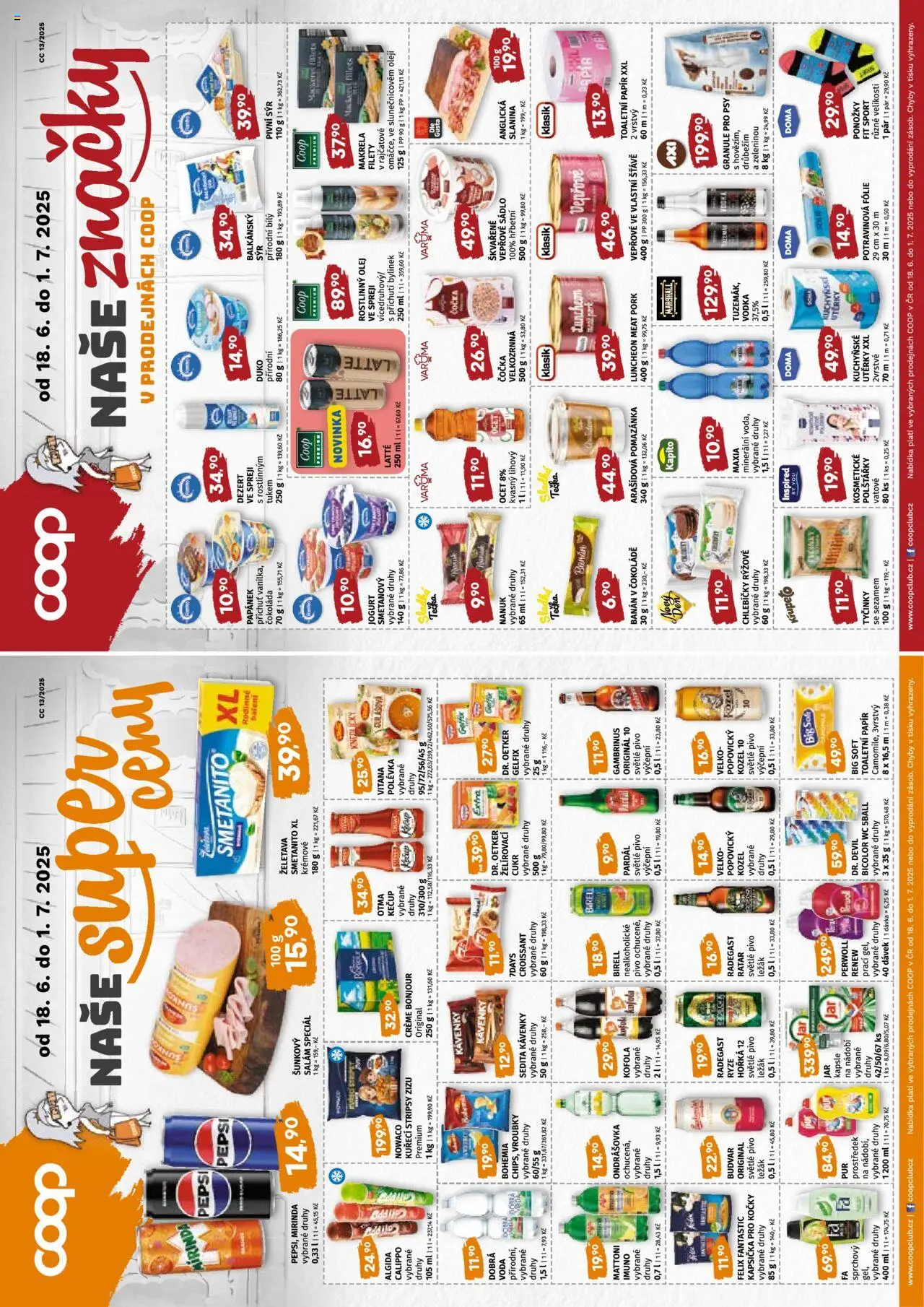 Coop leták - Západočeský region od 18.06.2025 | Strana: 4 | Produkty: Ponožky, Olej, Kozel 10, Cukr