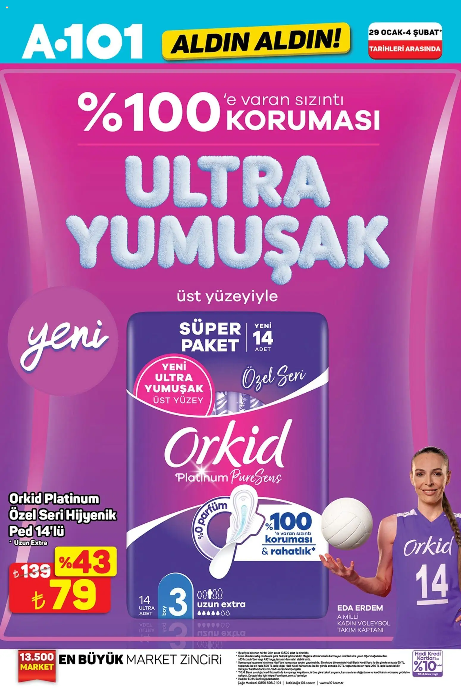 A101 Katalog Aldın Aldın - 29.01.2026 tarihinden itibaren geçerlidir | Sayfa: 28 | Ürünler: Hijyenik ped, Parfüm