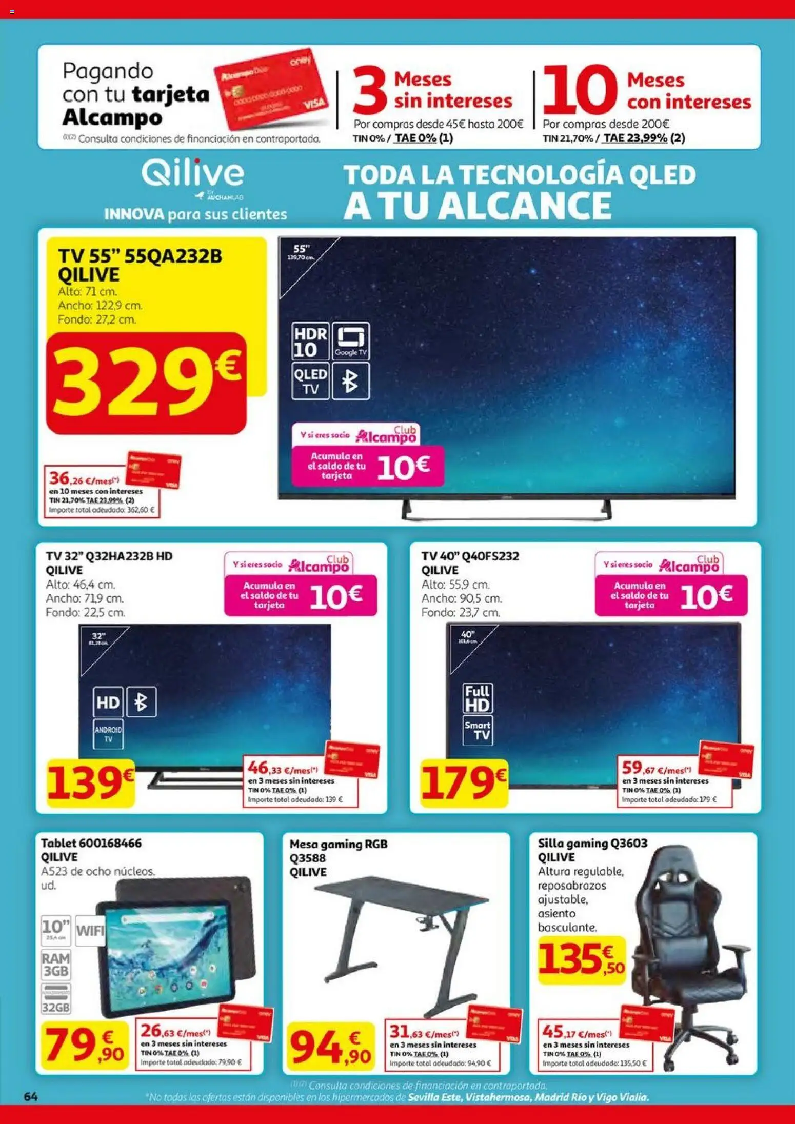 Alcampo - HG Pio XII Unificado  │ válido desde el 23.10.2025 | Página: 64 | Productos: Tablet, Mesa, Silla