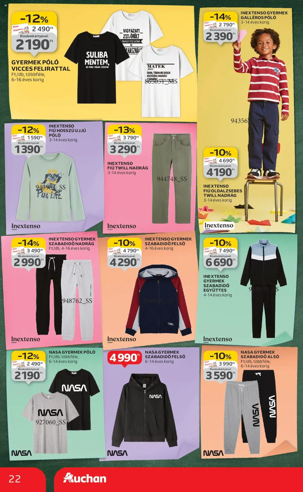 Auchan akciós ujság - amely érvényes a következő dátumtól: 07.08.2025 | Oldal: 22 | Termékek: Nadrág