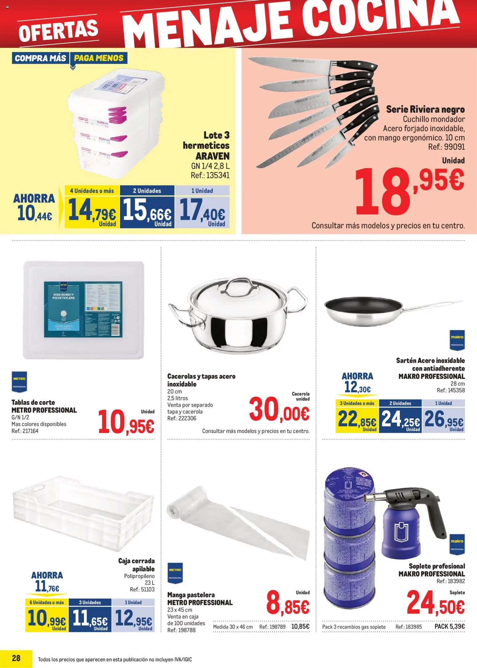 Makro - Precios Canarias │ válido desde el 06.01.2026 | Página: 28 | Productos: Cocina, Ρούτερ, Caja