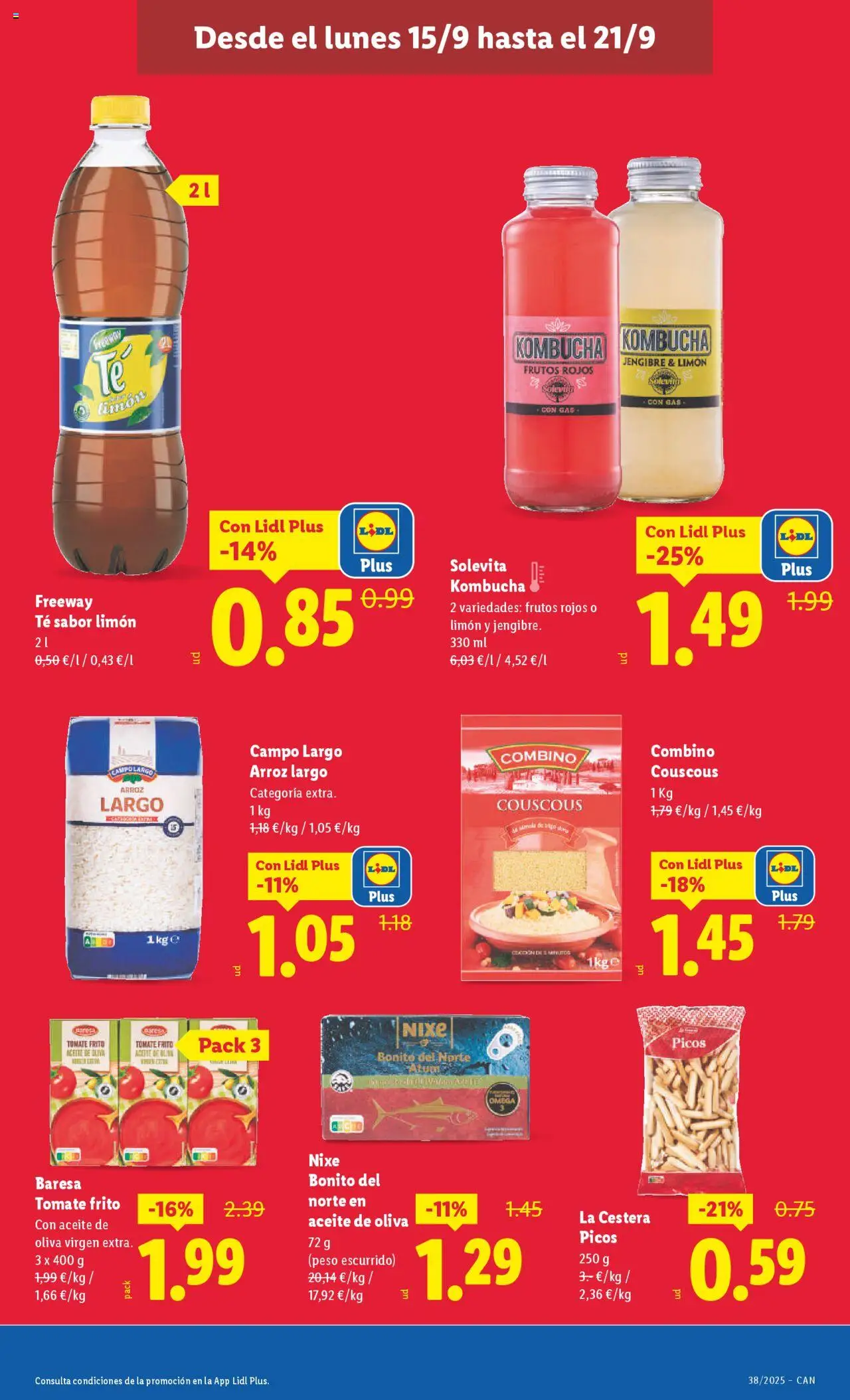 Lidl - Canarias  │ válido desde el 15.09.2025 | Página: 11 | Productos: Aceite, Arroz, Té, Aceite de oliva